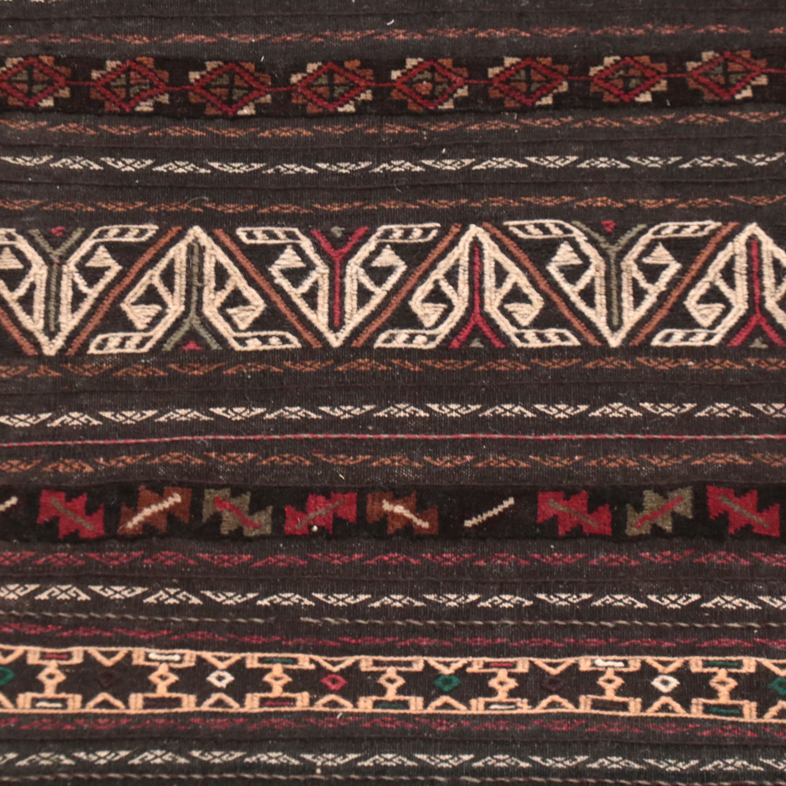 2'7 x 5'11 Hand-Knotted Turkish Cicim Style Accent Rug