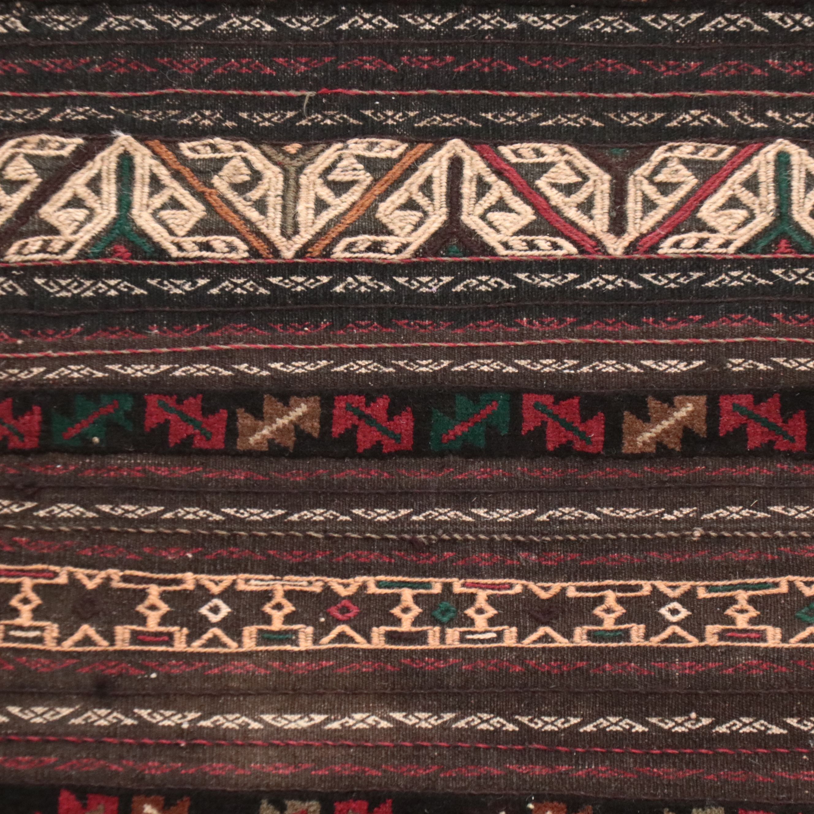 2'7 x 5'11 Hand-Knotted Turkish Cicim Style Accent Rug