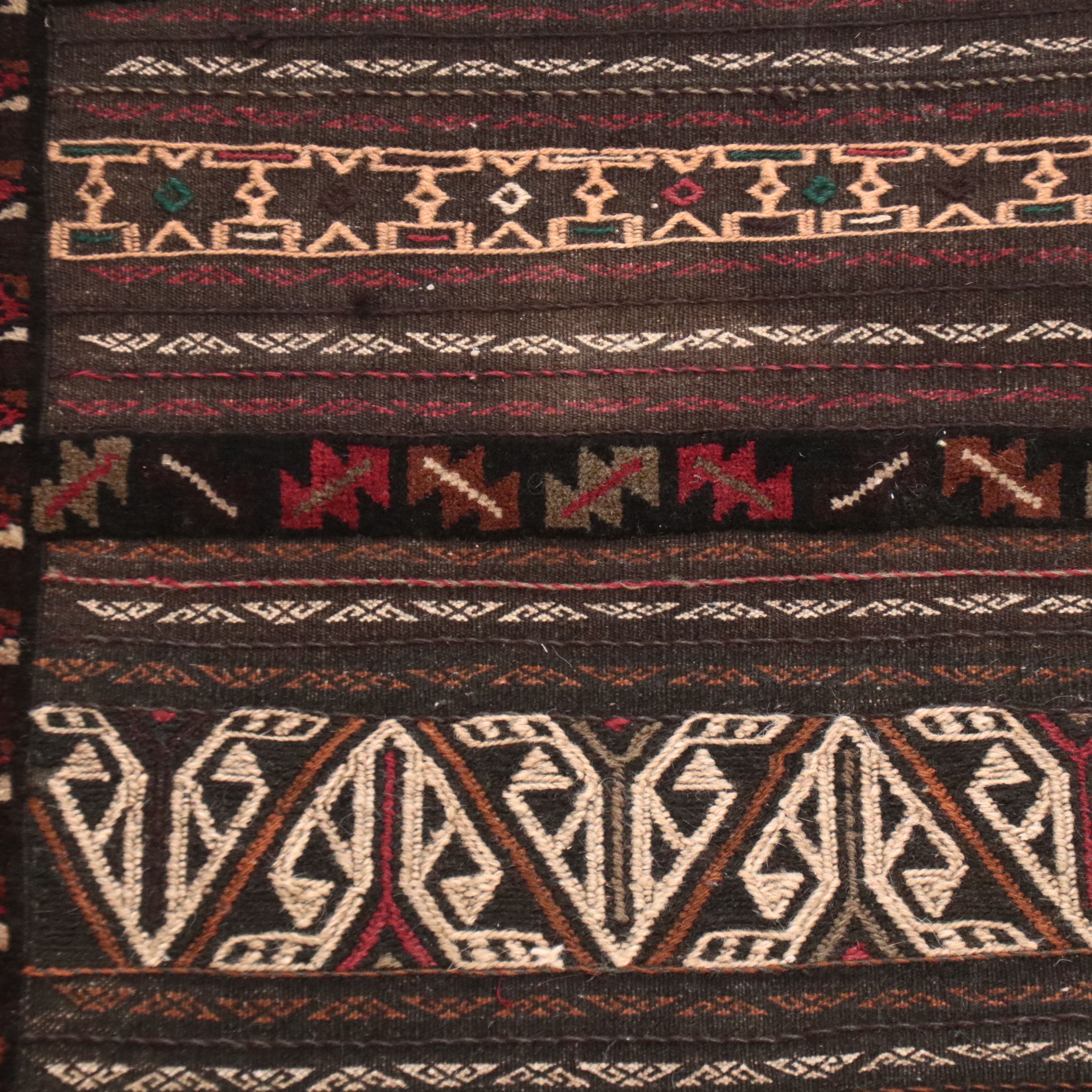 2'7 x 5'11 Hand-Knotted Turkish Cicim Style Accent Rug