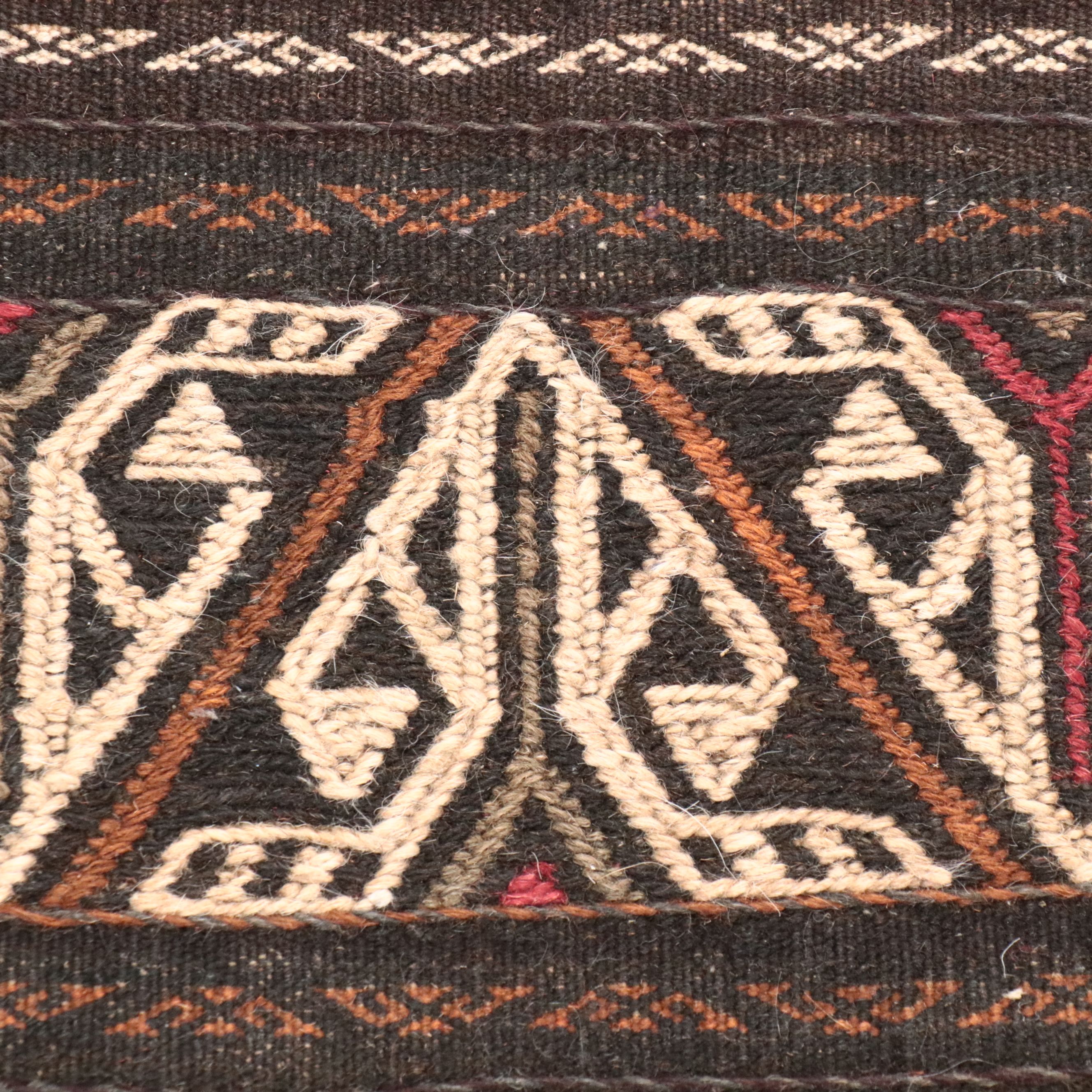 2'7 x 5'11 Hand-Knotted Turkish Cicim Style Accent Rug