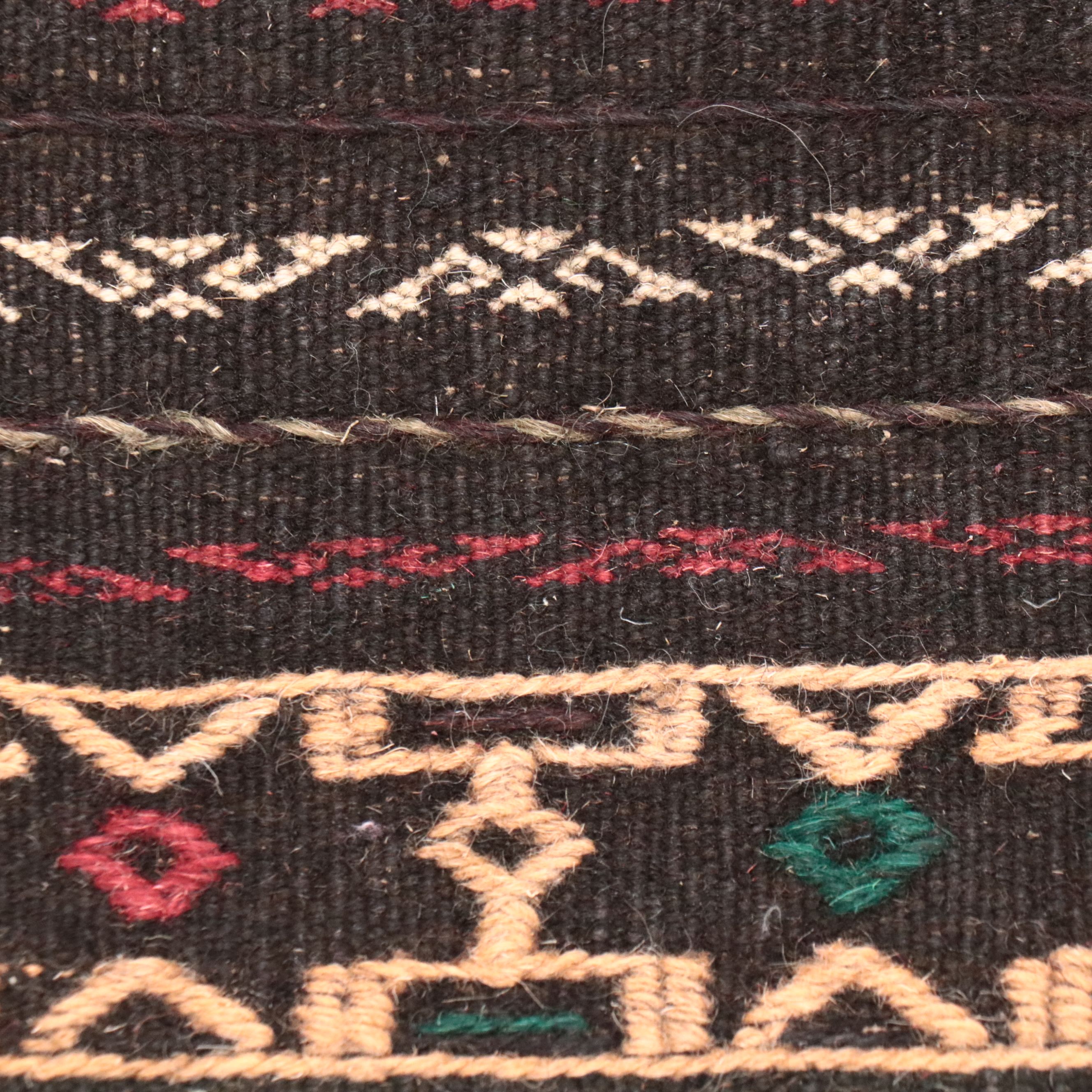 2'7 x 5'11 Hand-Knotted Turkish Cicim Style Accent Rug