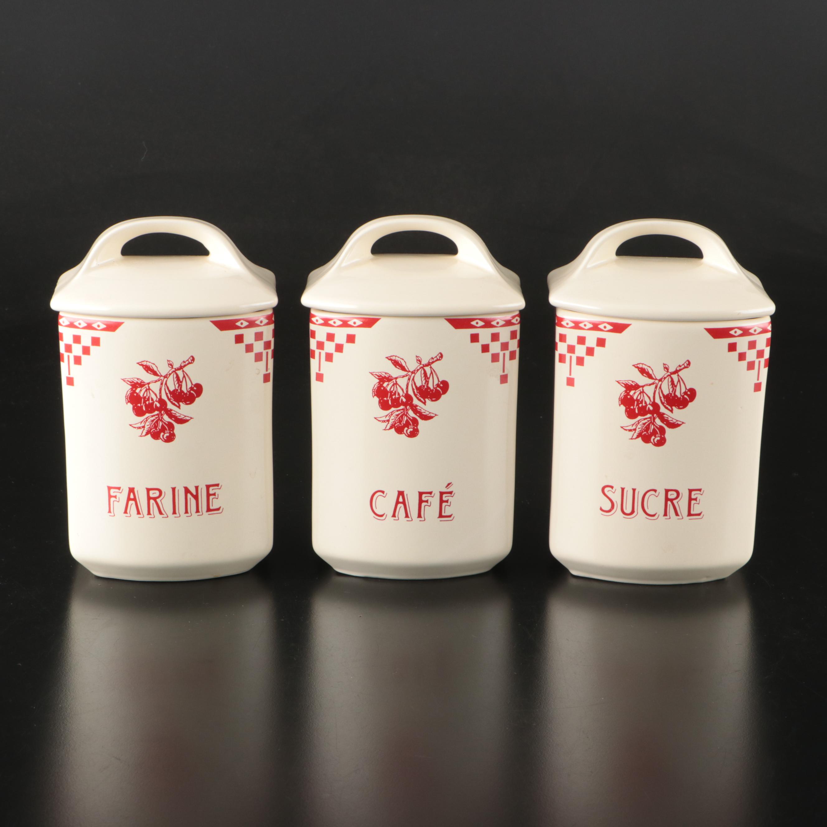 Comptoir de Famille French Ceramic Canister Set