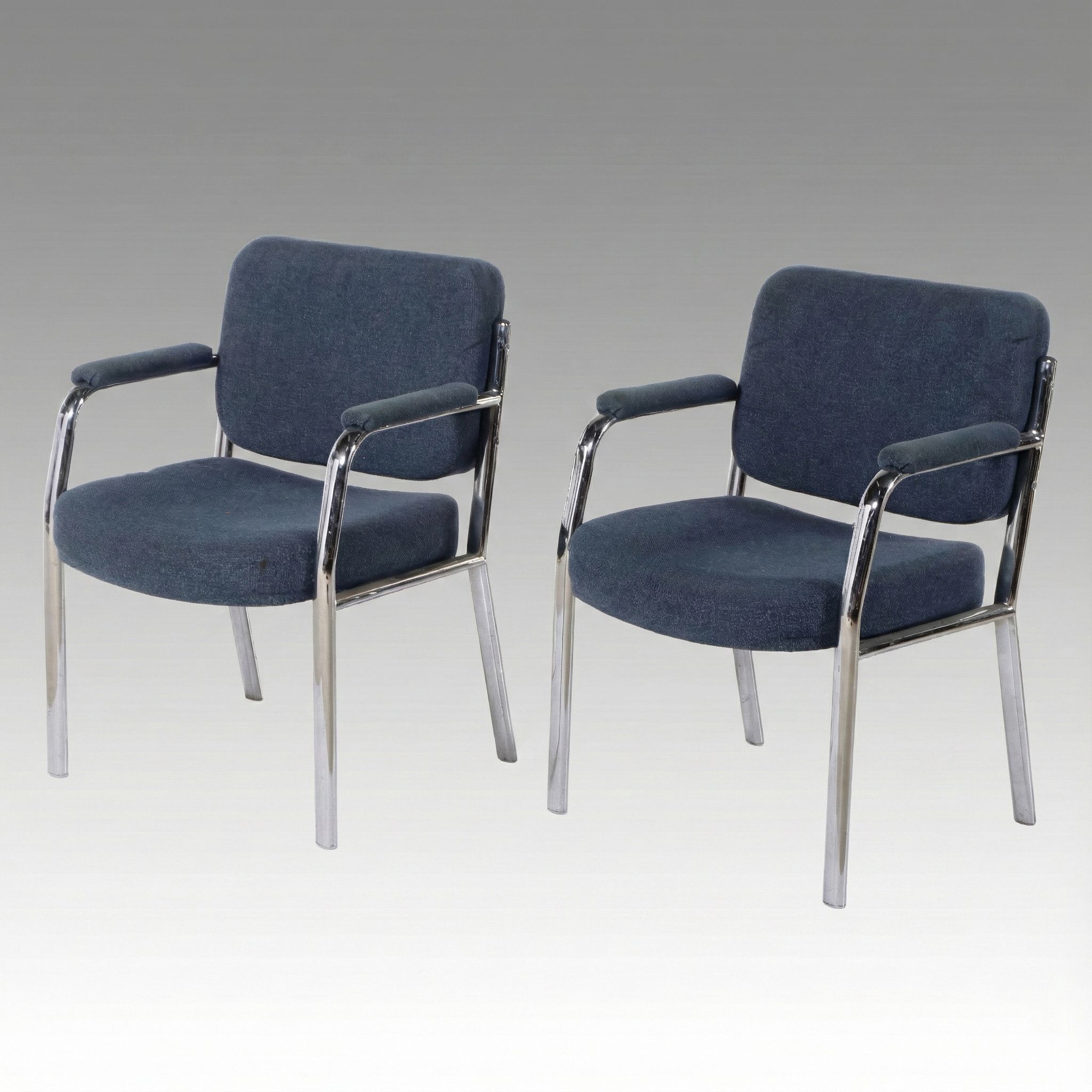 Pair of Blue Upholstered Armchairs