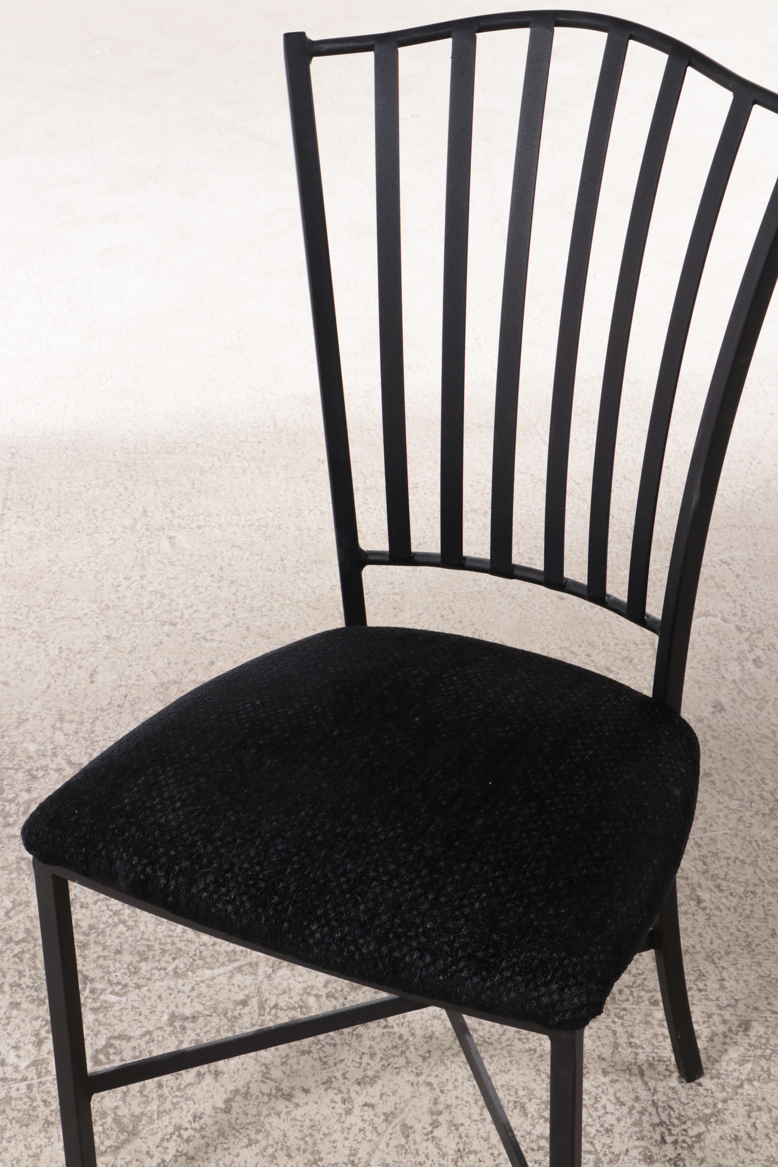 Wrought Iron Bistro Table with Engraved Stone Top with Side Chairs