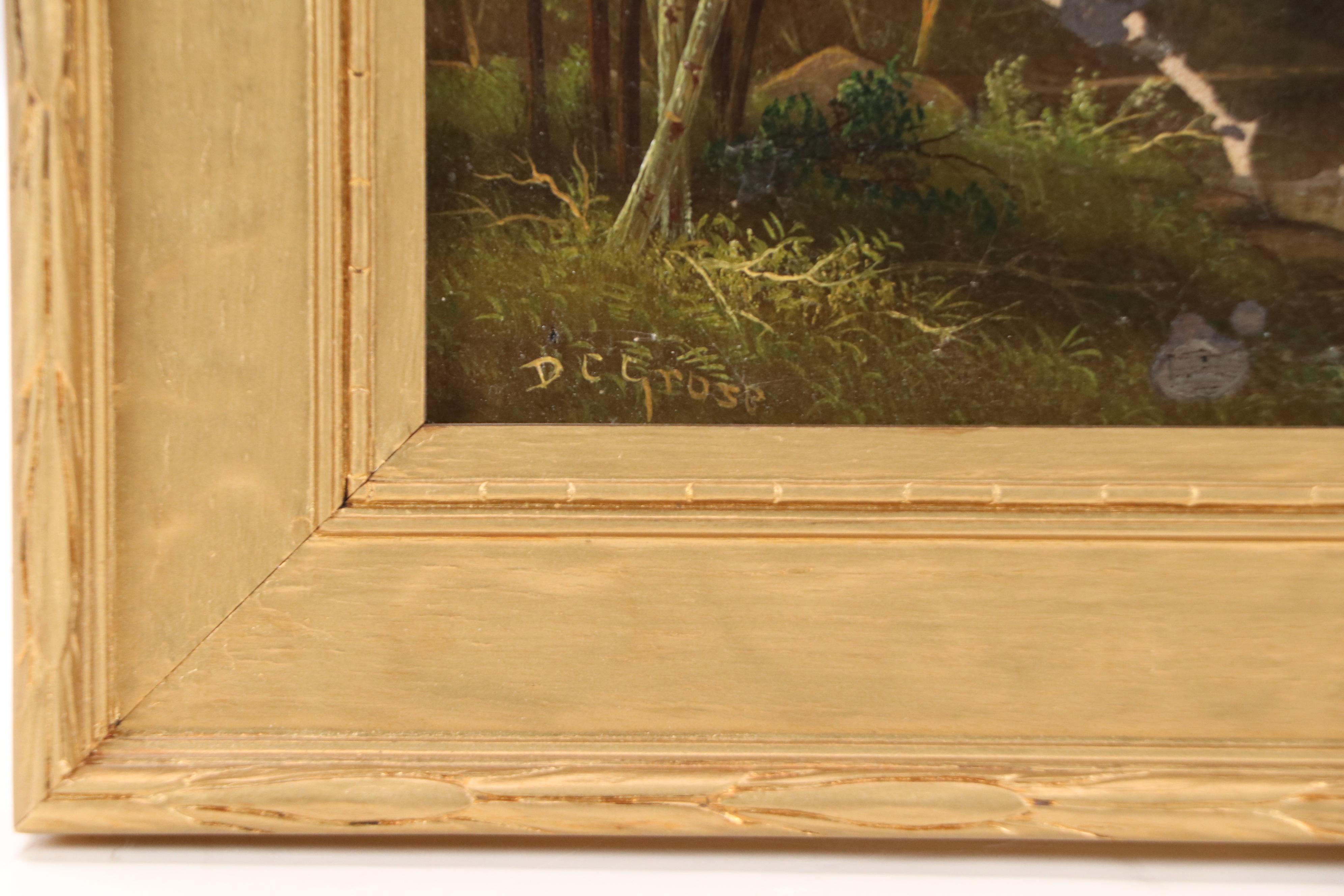 Daniel Charles Grose River Landscape Oil Painting, Late 19th Century