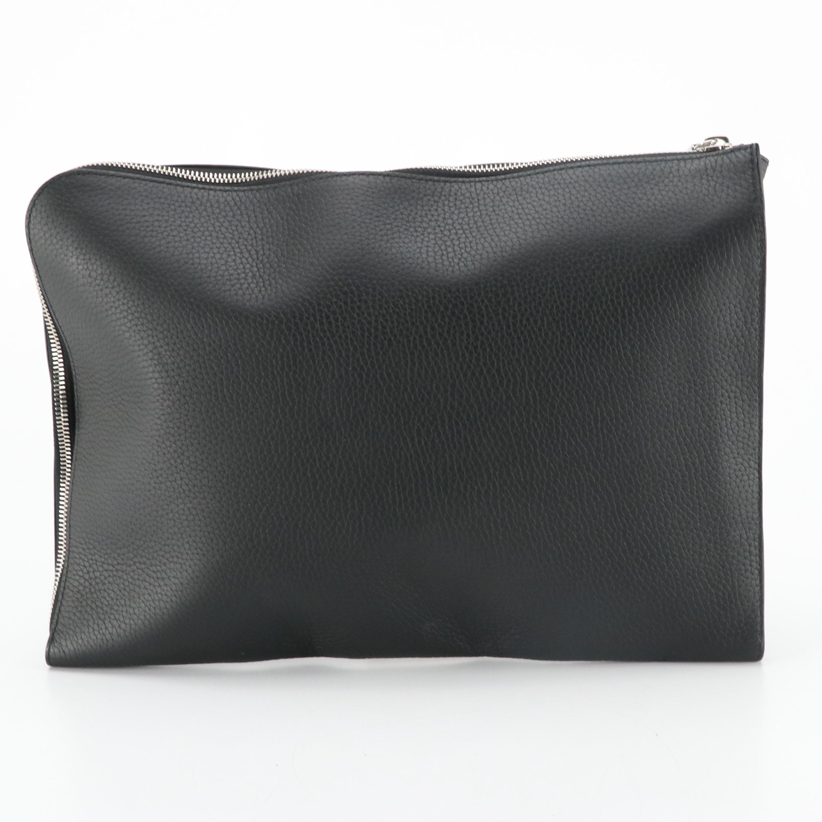 Louis Vuitton Poche Documents Portfolio in Black Grained Calfskin