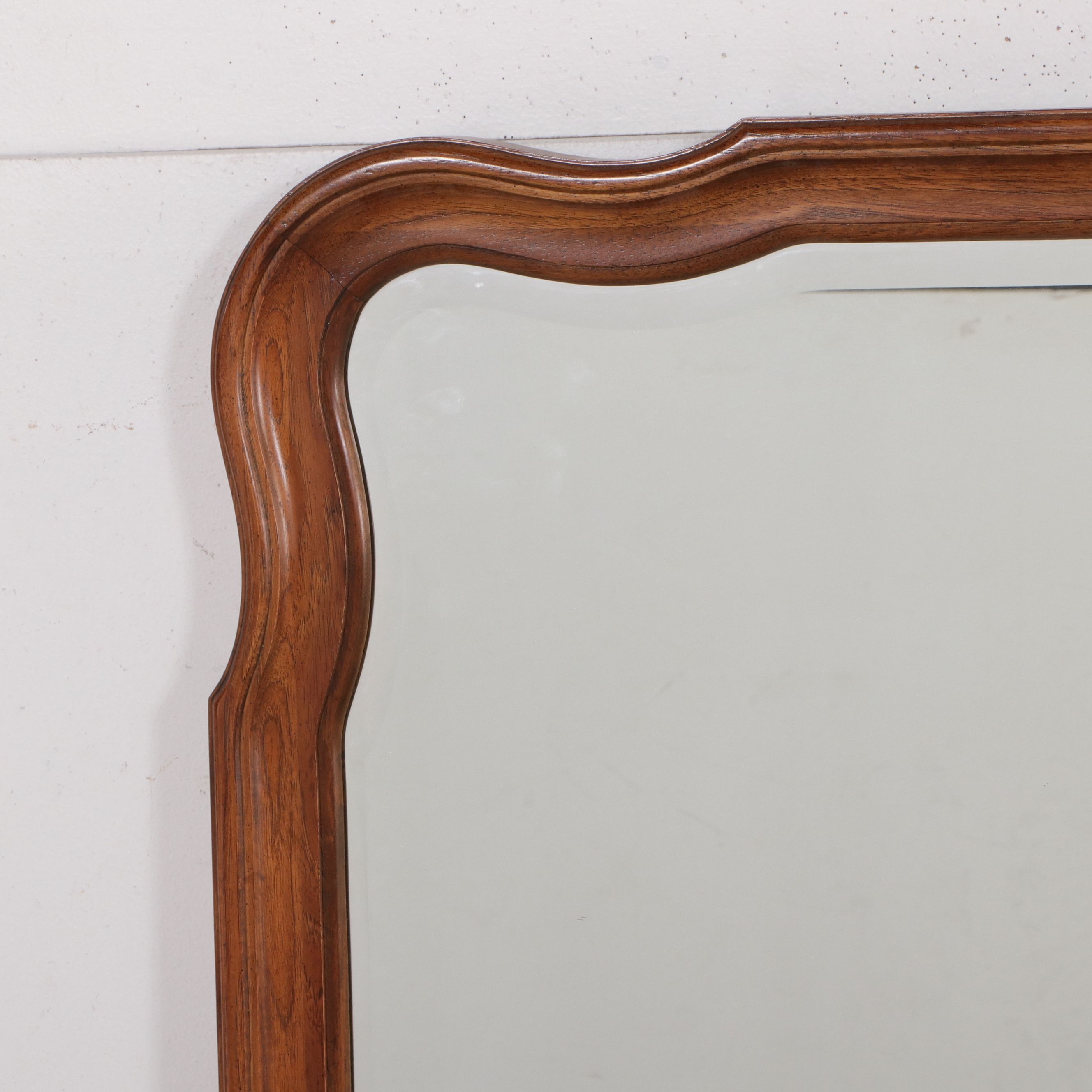 Thomasville "Fisher Park" Pecan Framed Dresser Mirror, Late 20th Century