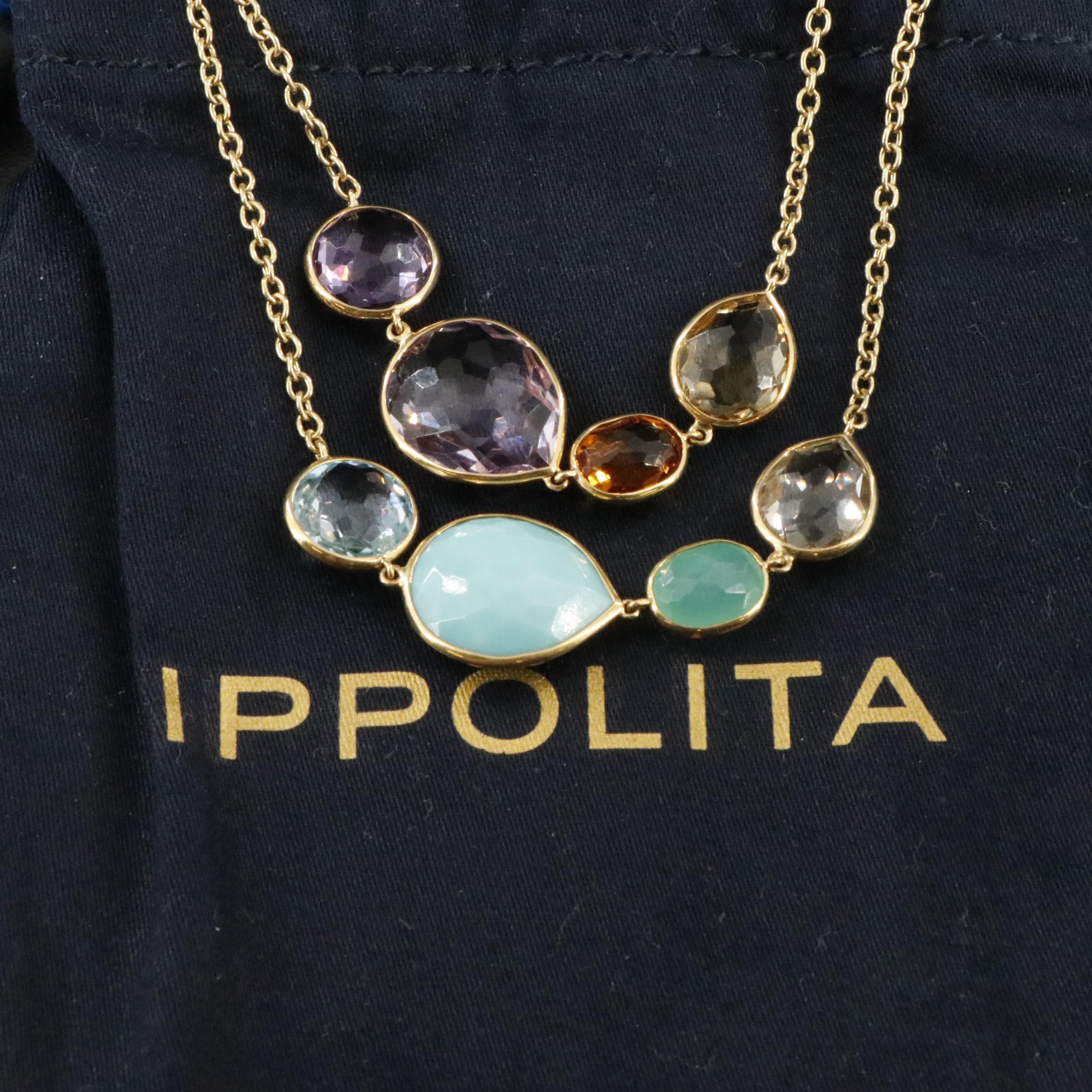 Ippolita Rock Candy 18K Mixed Gemstone Station Necklace