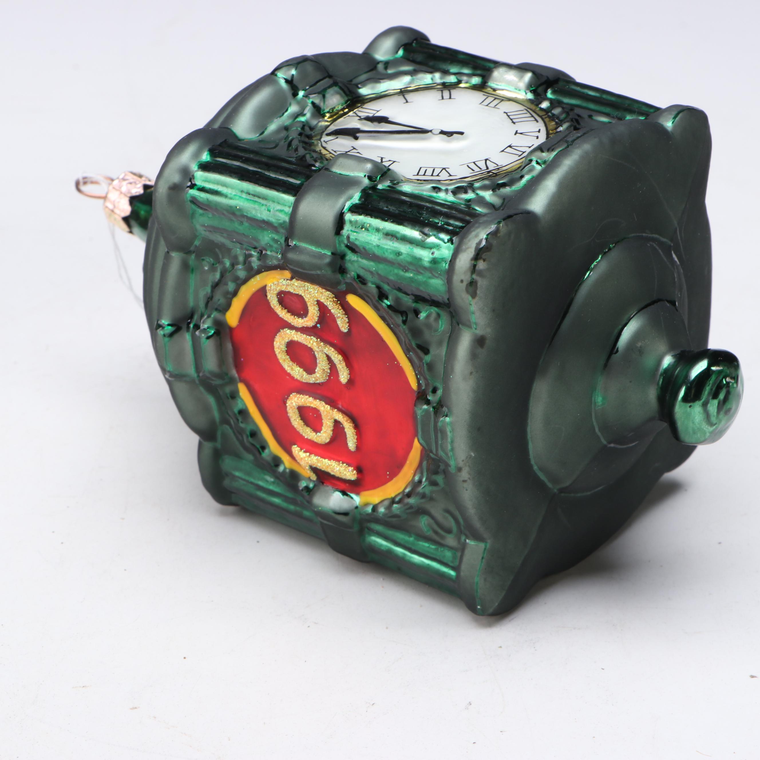 Christopher Radko Santa Claus, Floral with Other Glass Christmas Ornaments