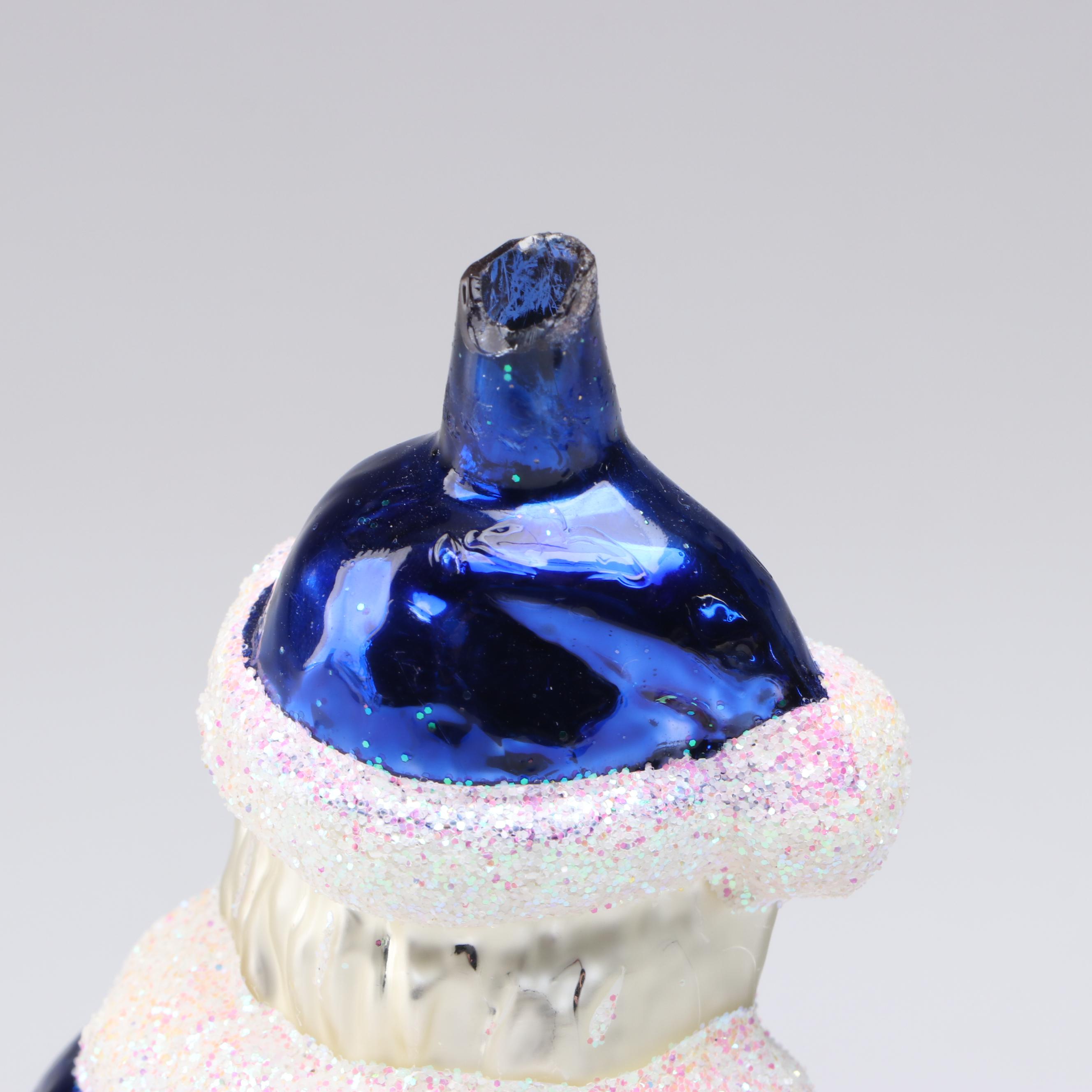 Christopher Radko Santa Claus, Floral with Other Glass Christmas Ornaments