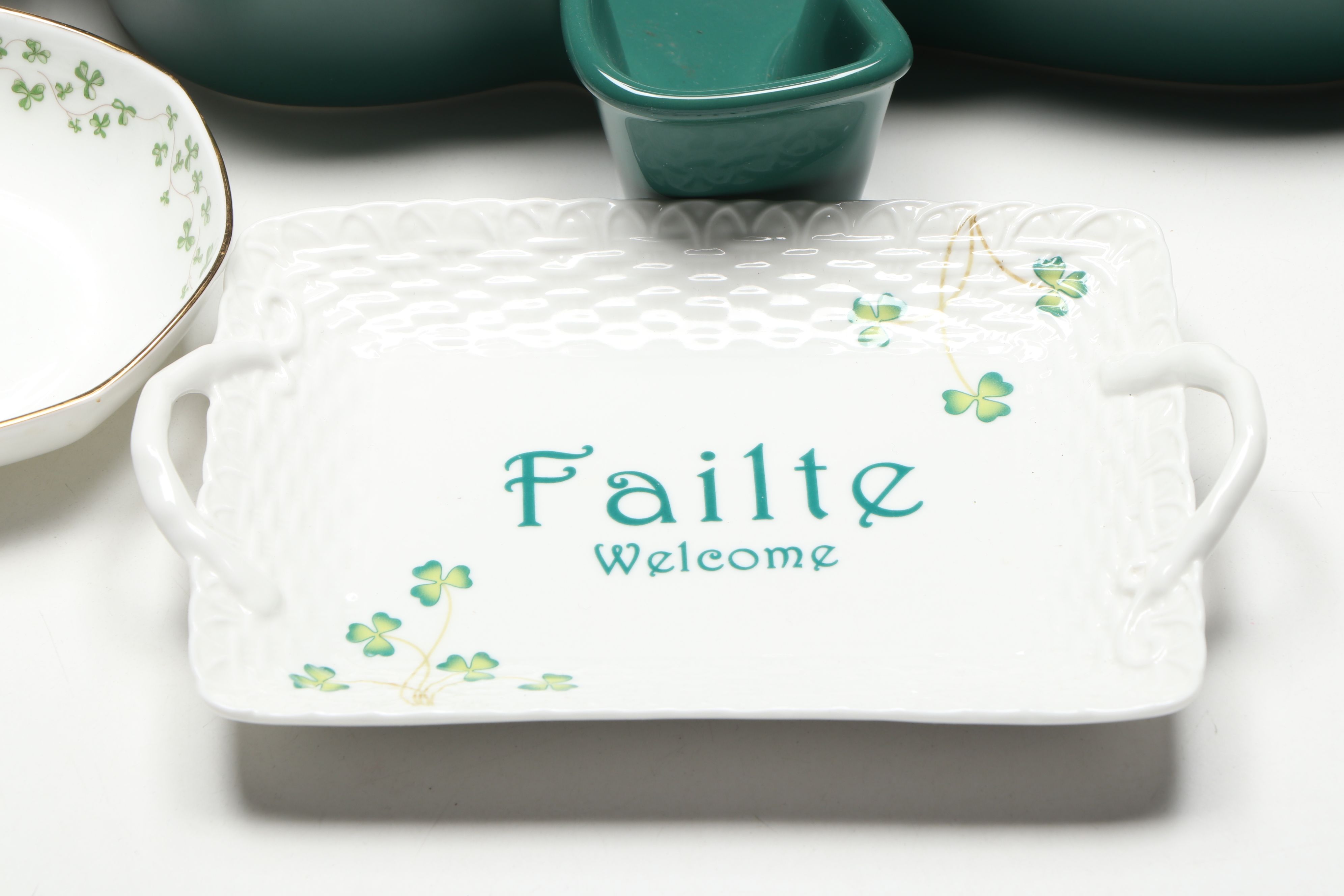 Royal Tara, Godinger with Other Ceramic Shamrock Tableware and Bakeware