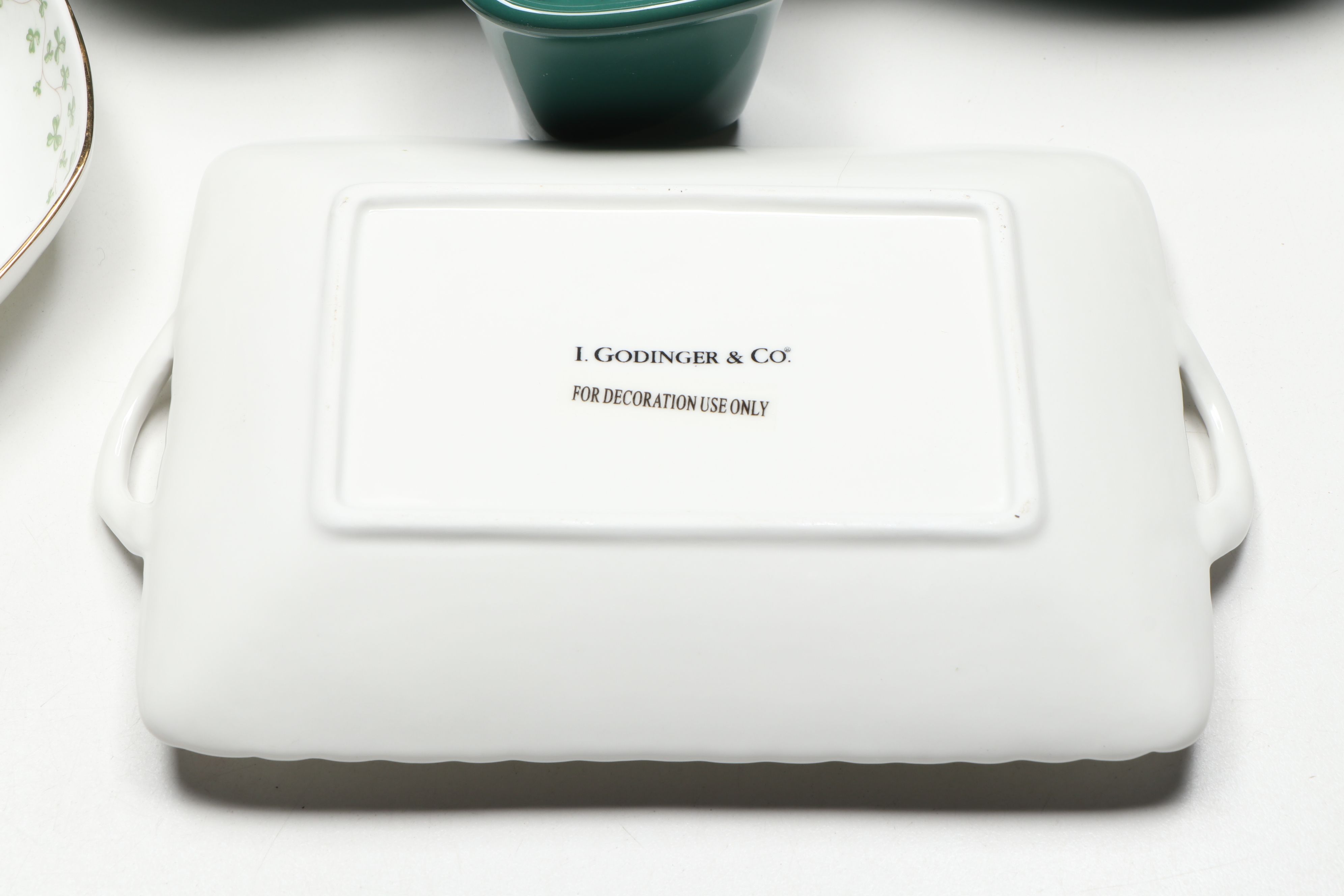 Royal Tara, Godinger with Other Ceramic Shamrock Tableware and Bakeware