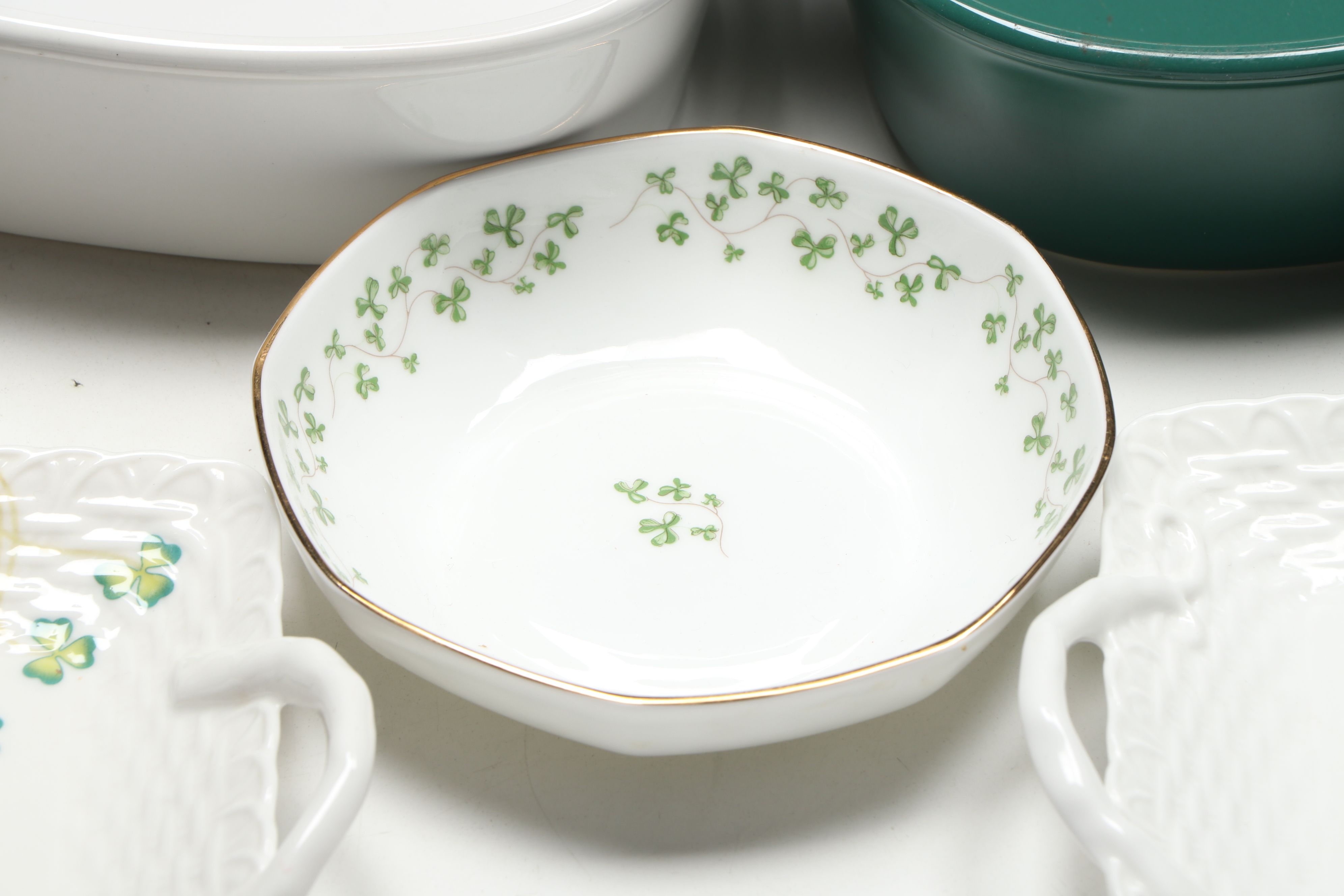 Royal Tara, Godinger with Other Ceramic Shamrock Tableware and Bakeware