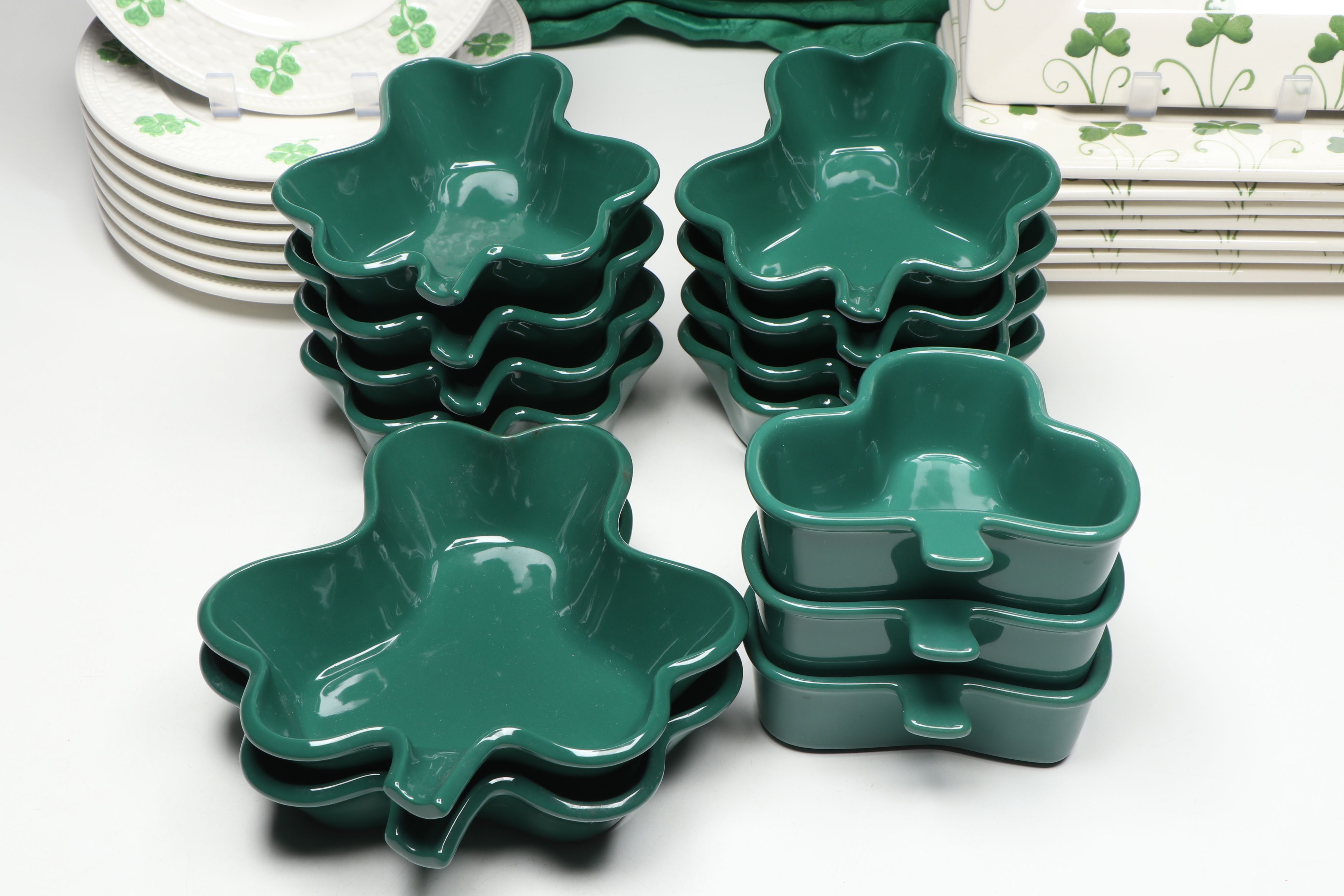 Royal Tara, Godinger with Other Ceramic Shamrock Tableware and Bakeware