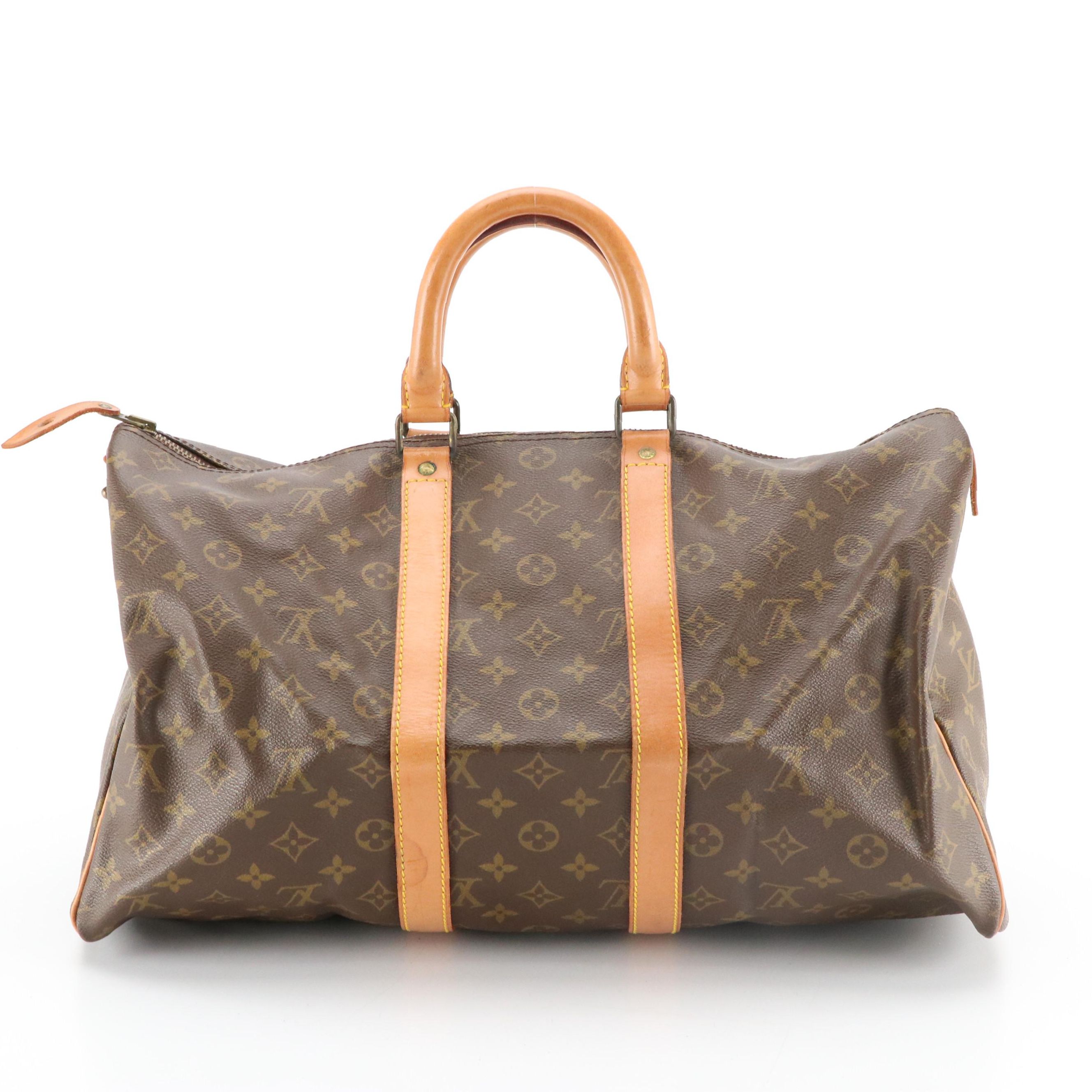 Louis Vuitton Keepall 45 in Monogram Canvas and Vachetta Leather