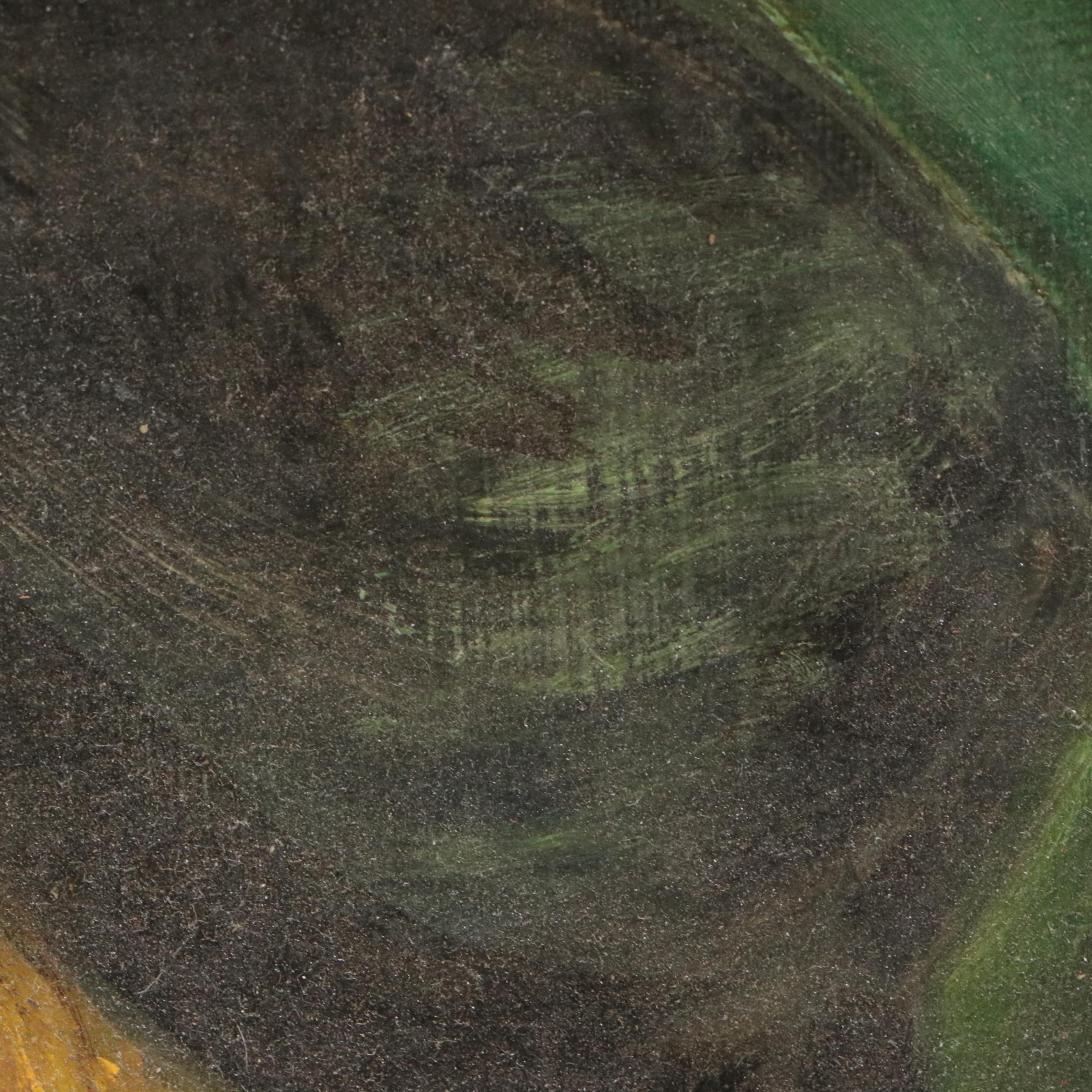 S. D'Ambra Portrait Oil Painting of Young Woman in Hat