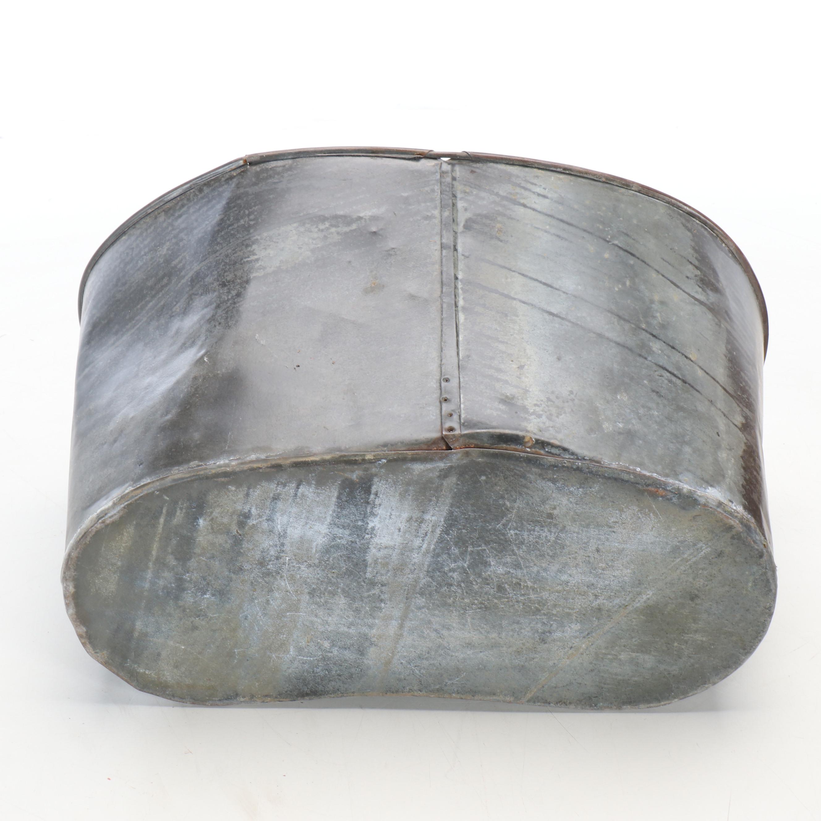 Wooden Barrel, Metal Planter, Woven Baskets, and Decorative Fruit