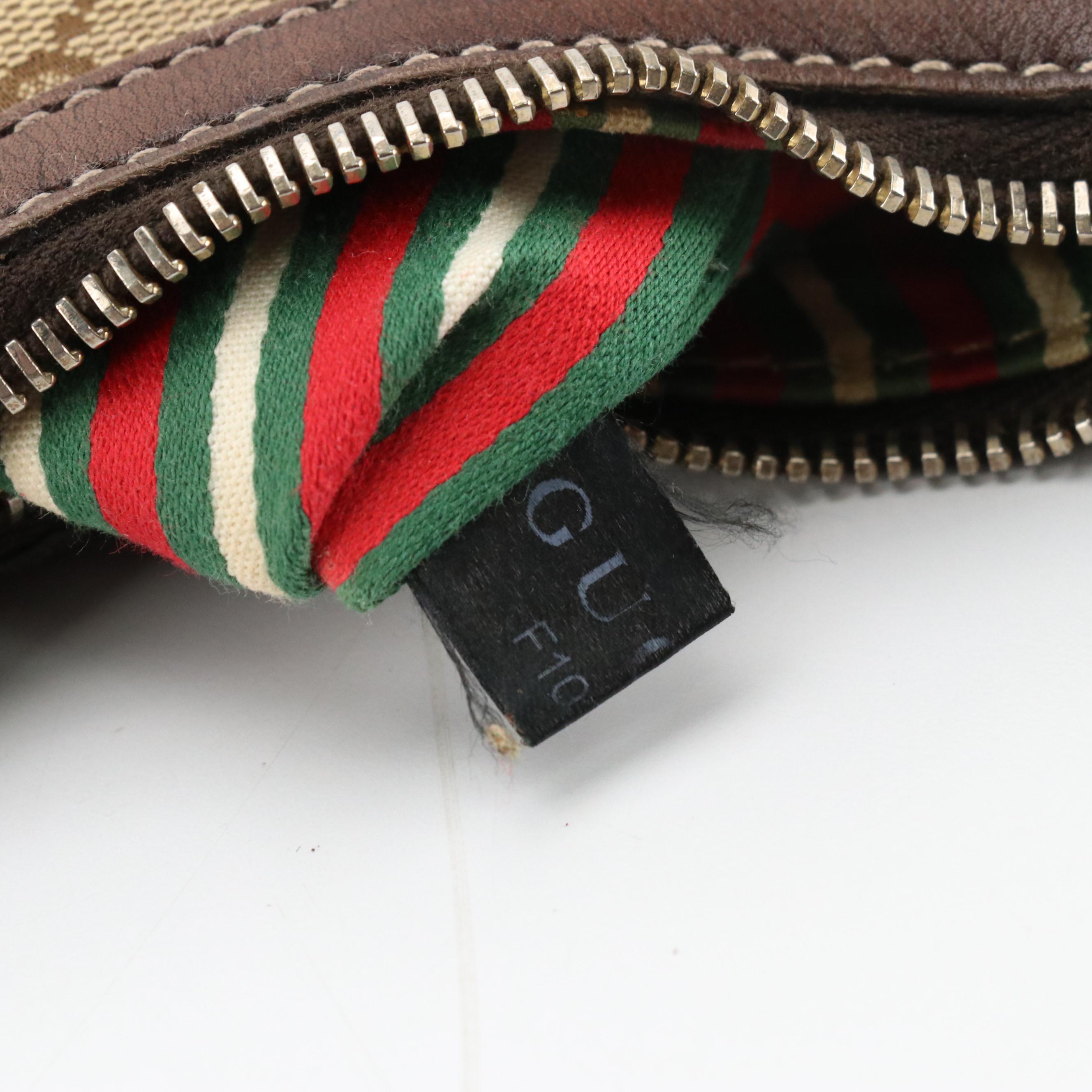 Gucci New Britt Hobo Shoulder Bag in Brown GG Canvas and Leather