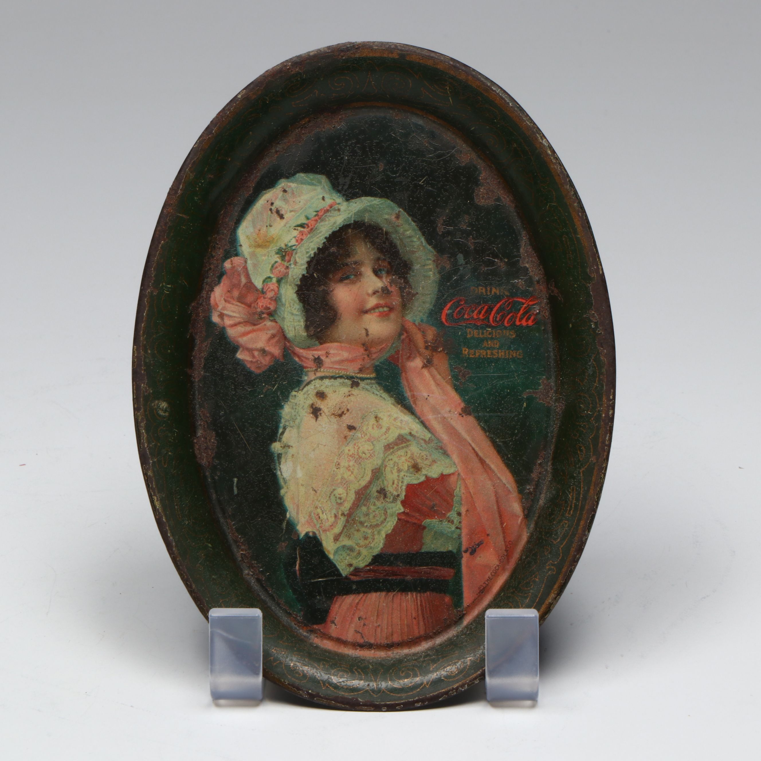 Coca-Cola Tin Lithograph Advertisement Trays, Mid-20th Century