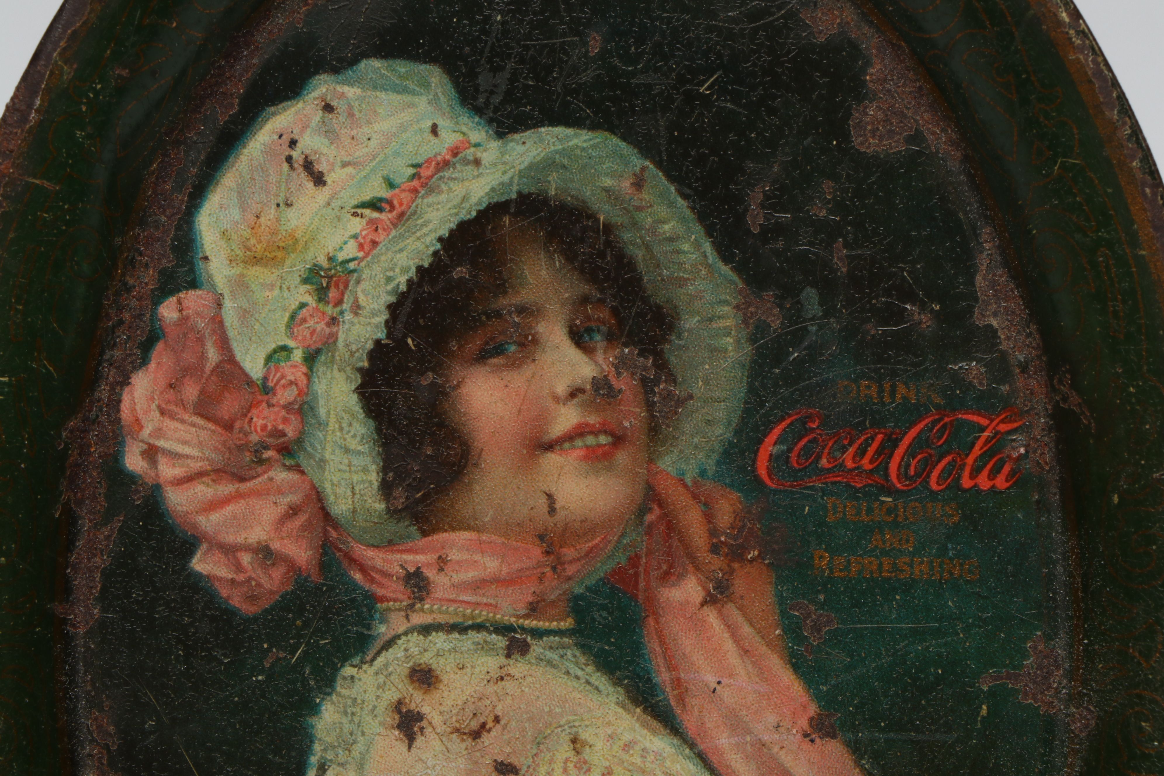 Coca-Cola Tin Lithograph Advertisement Trays, Mid-20th Century