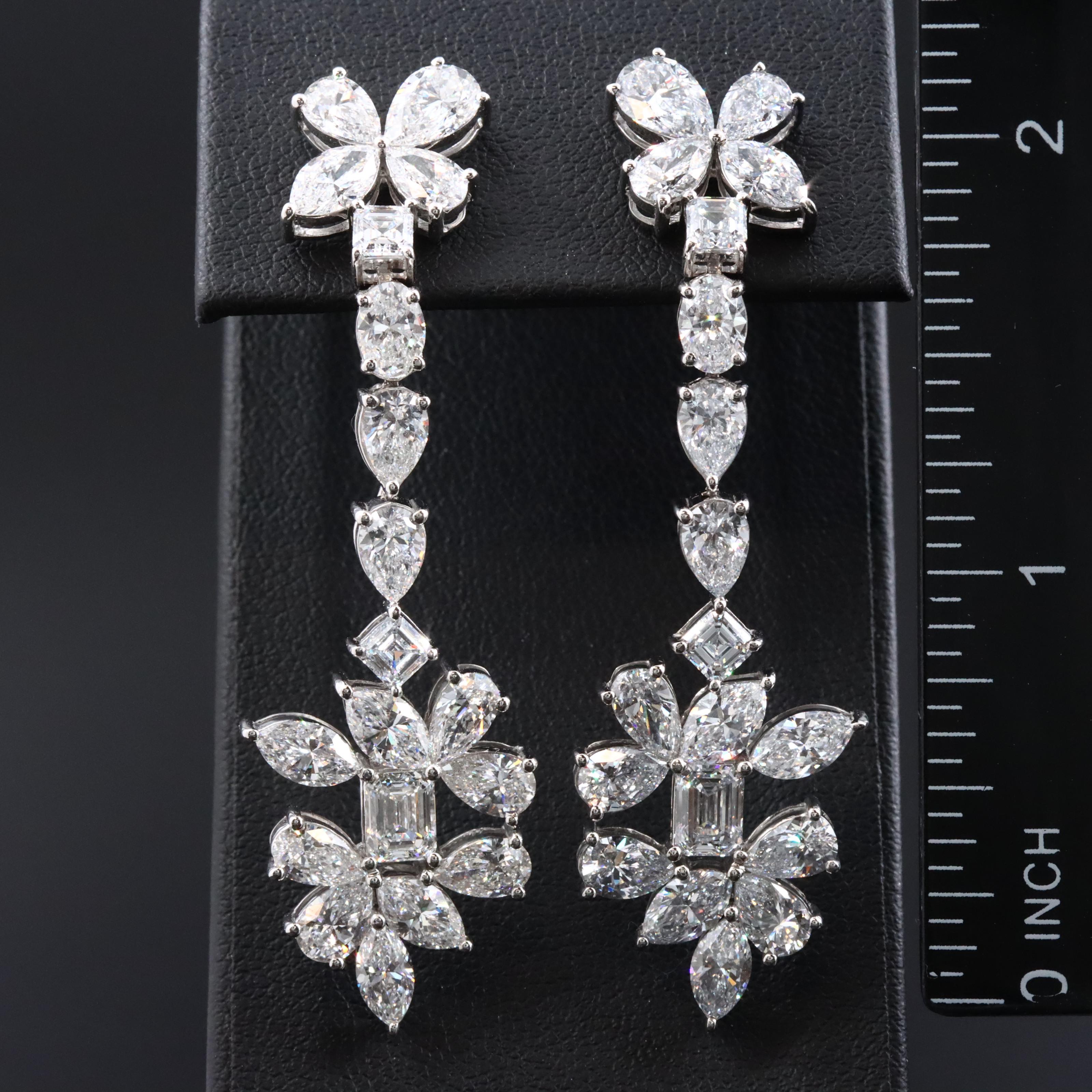 14K 13.06 CTW Lab Grown Diamond Drop Earrings
