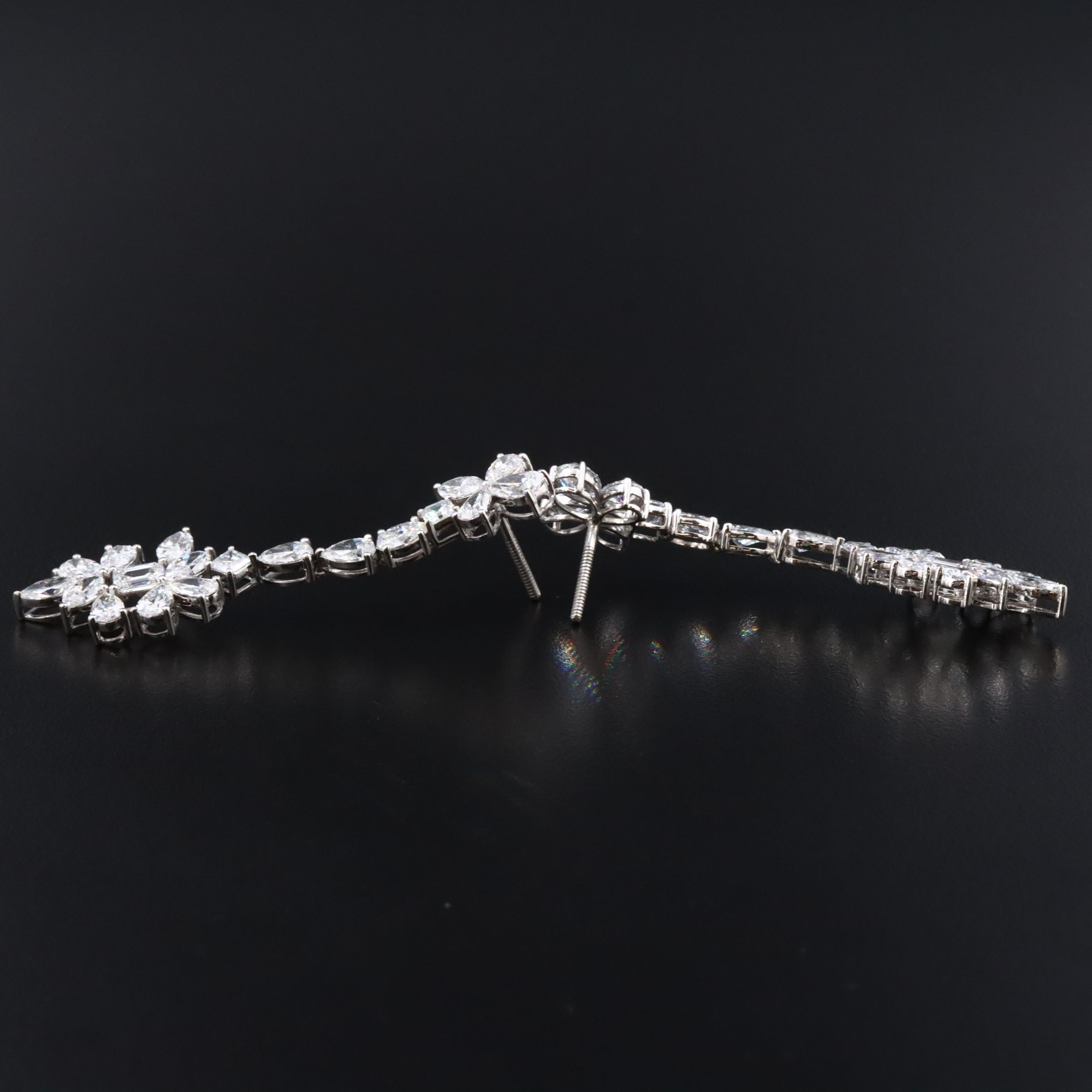 14K 13.06 CTW Lab Grown Diamond Drop Earrings