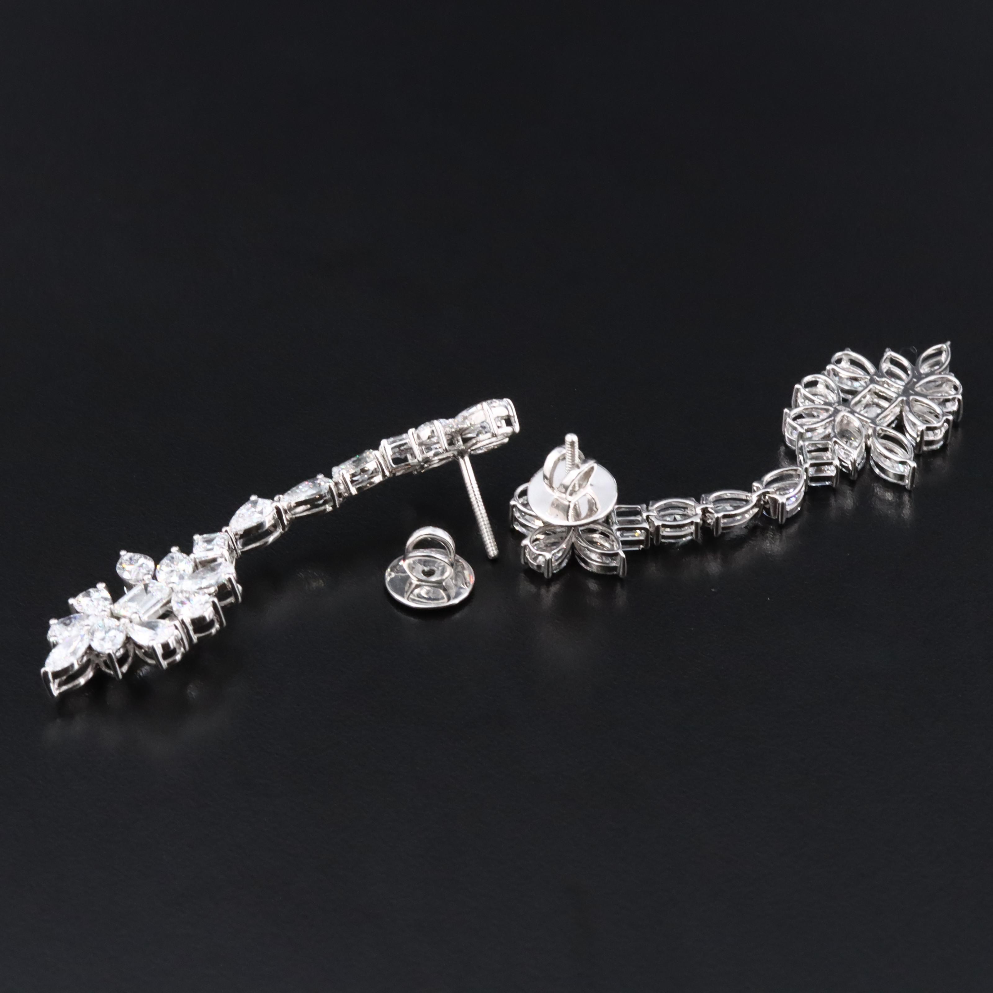 14K 13.06 CTW Lab Grown Diamond Drop Earrings