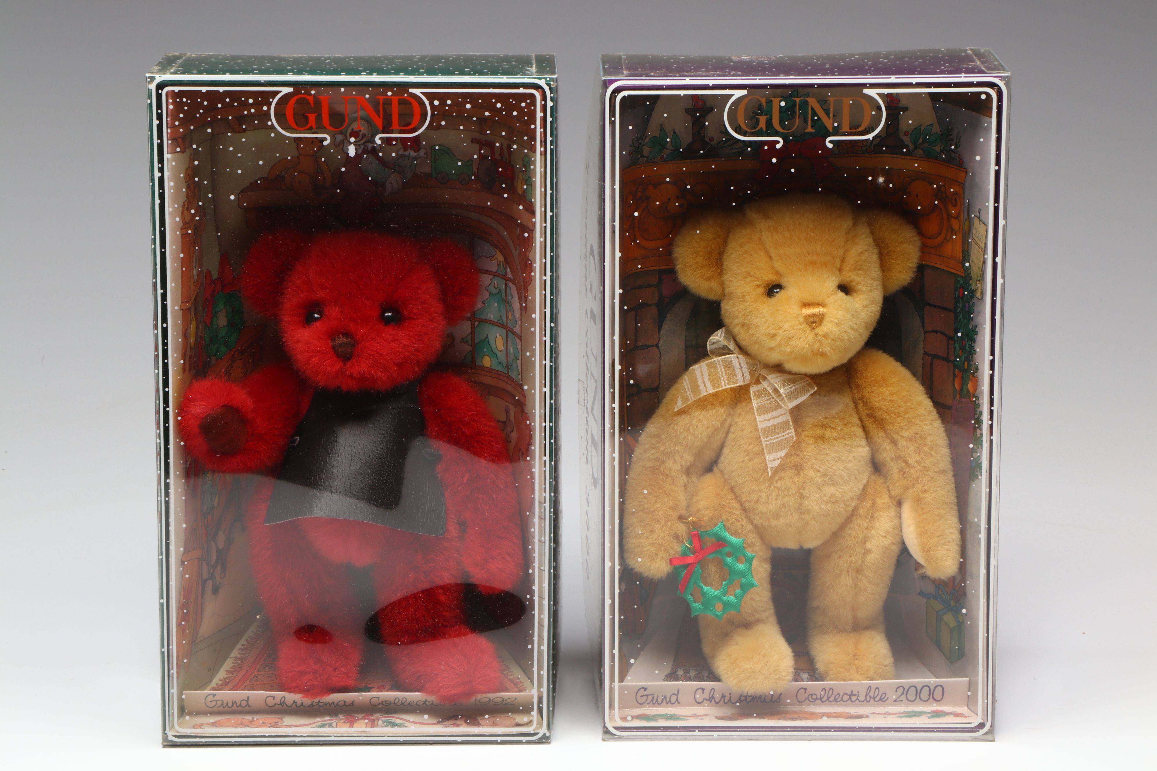 GUND Mohair 100th Anniversary Bear with Christmas and More Collectible Bears