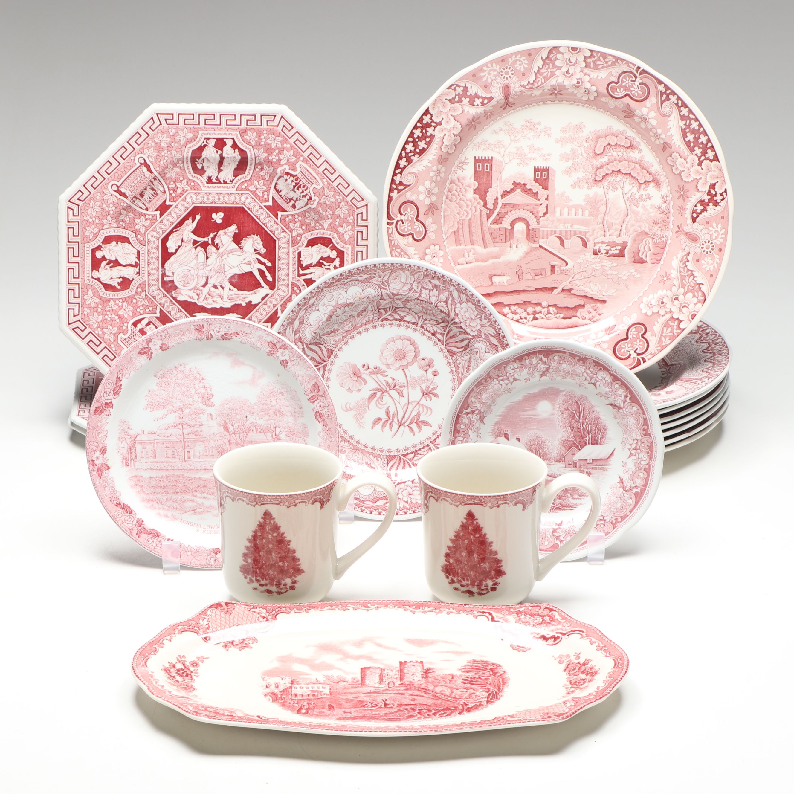 Spode Archive Collection Victorian Series with Other Red Transferware Tableware