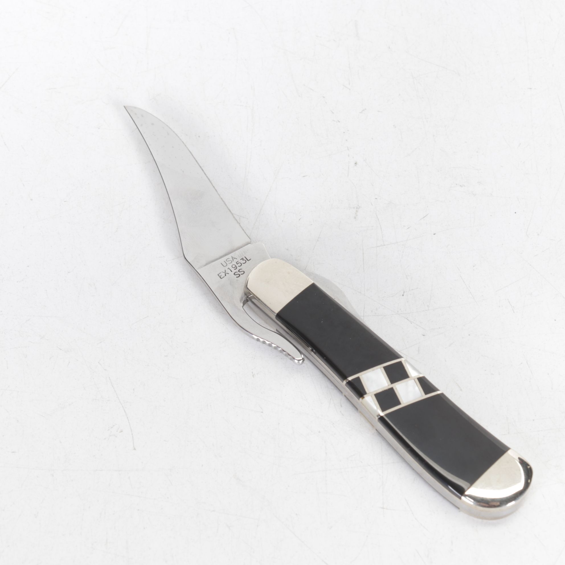 Case, Spyderco and Moki Folding Knives with Mother-of-Pearl and Abalone Handles