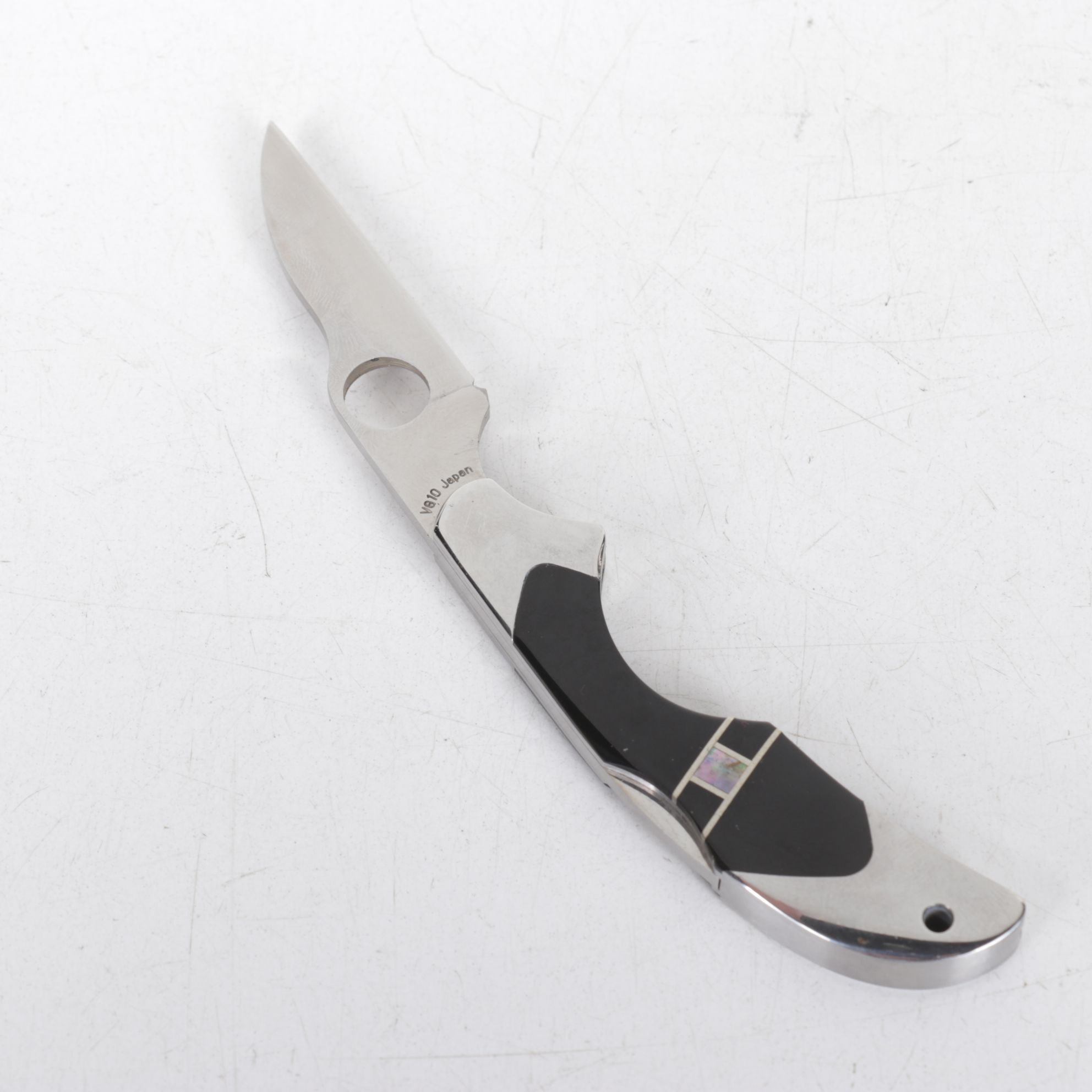 Case, Spyderco and Moki Folding Knives with Mother-of-Pearl and Abalone Handles