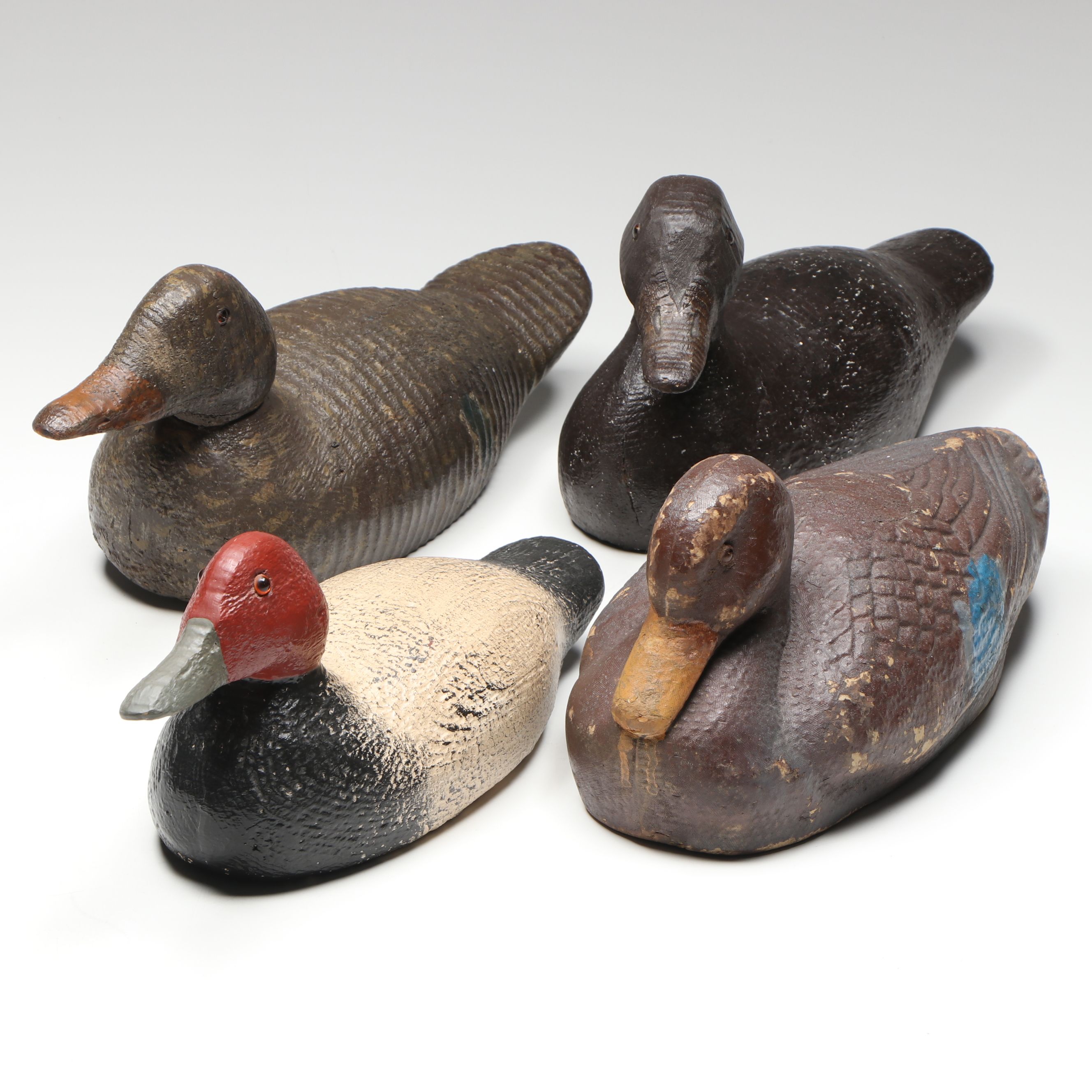 Hand-Painted Papier-Mâché and Wood Duck Decoys