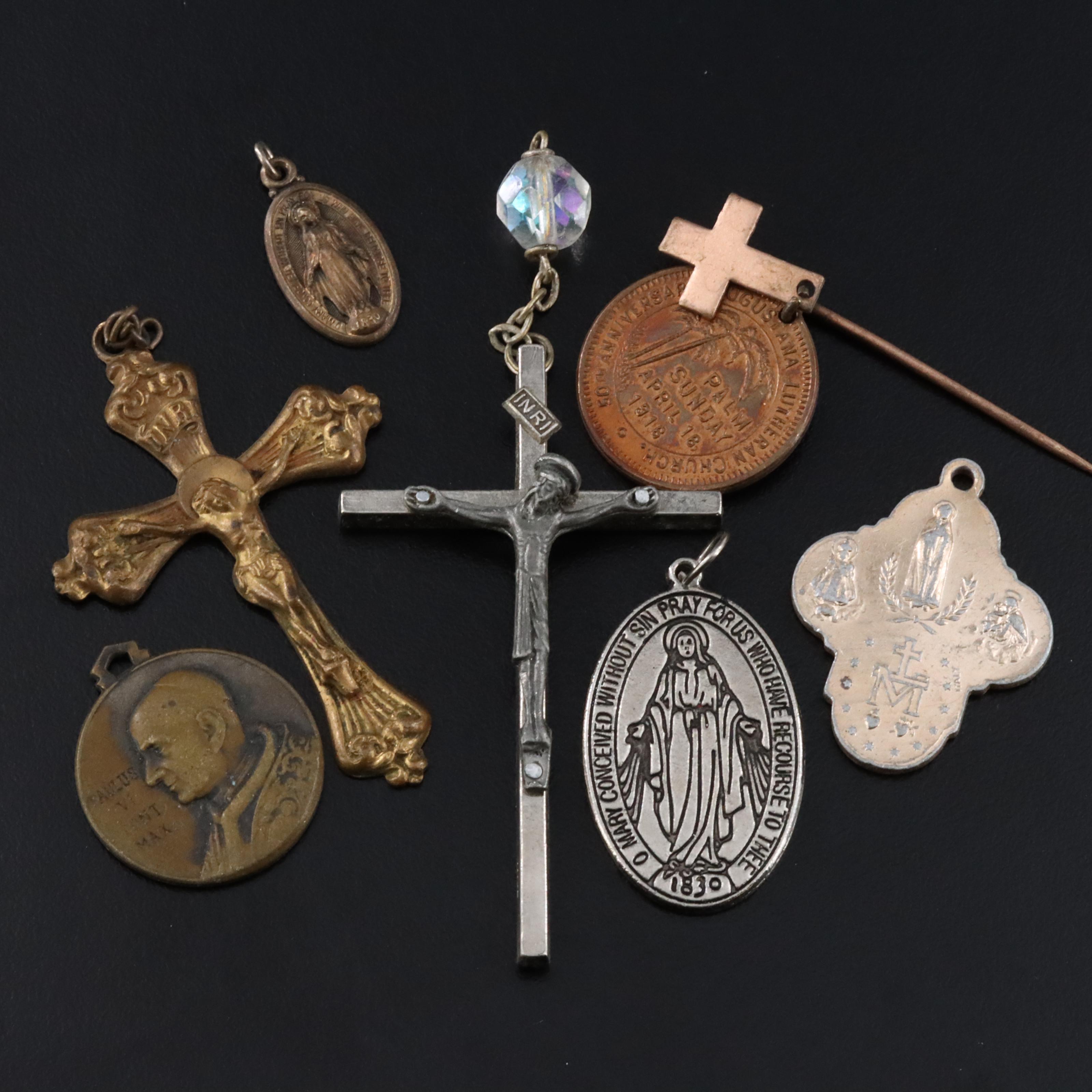 Assorted Religious Iconography Pendants and Medals