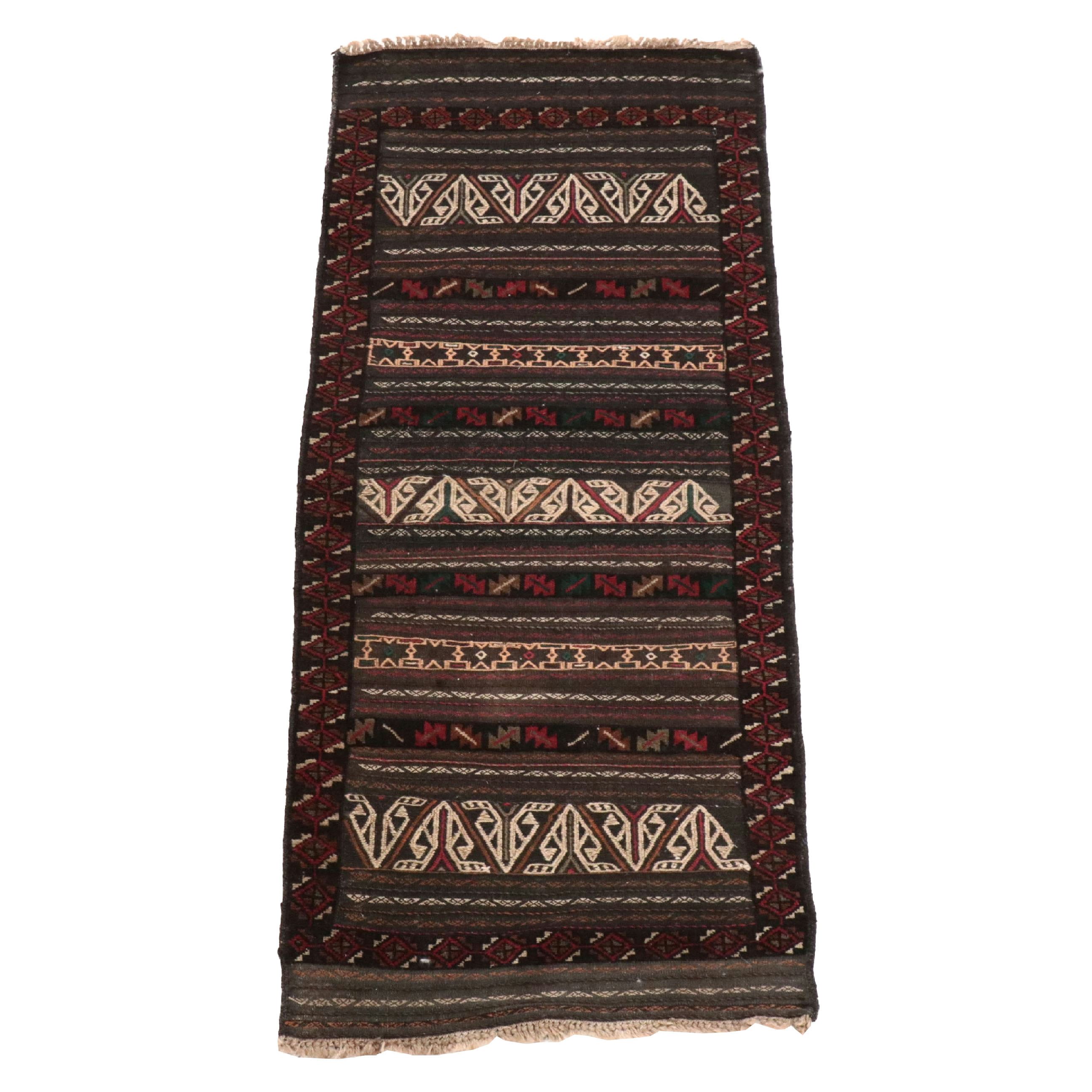 2'7 x 5'11 Hand-Knotted Turkish Cicim Style Accent Rug
