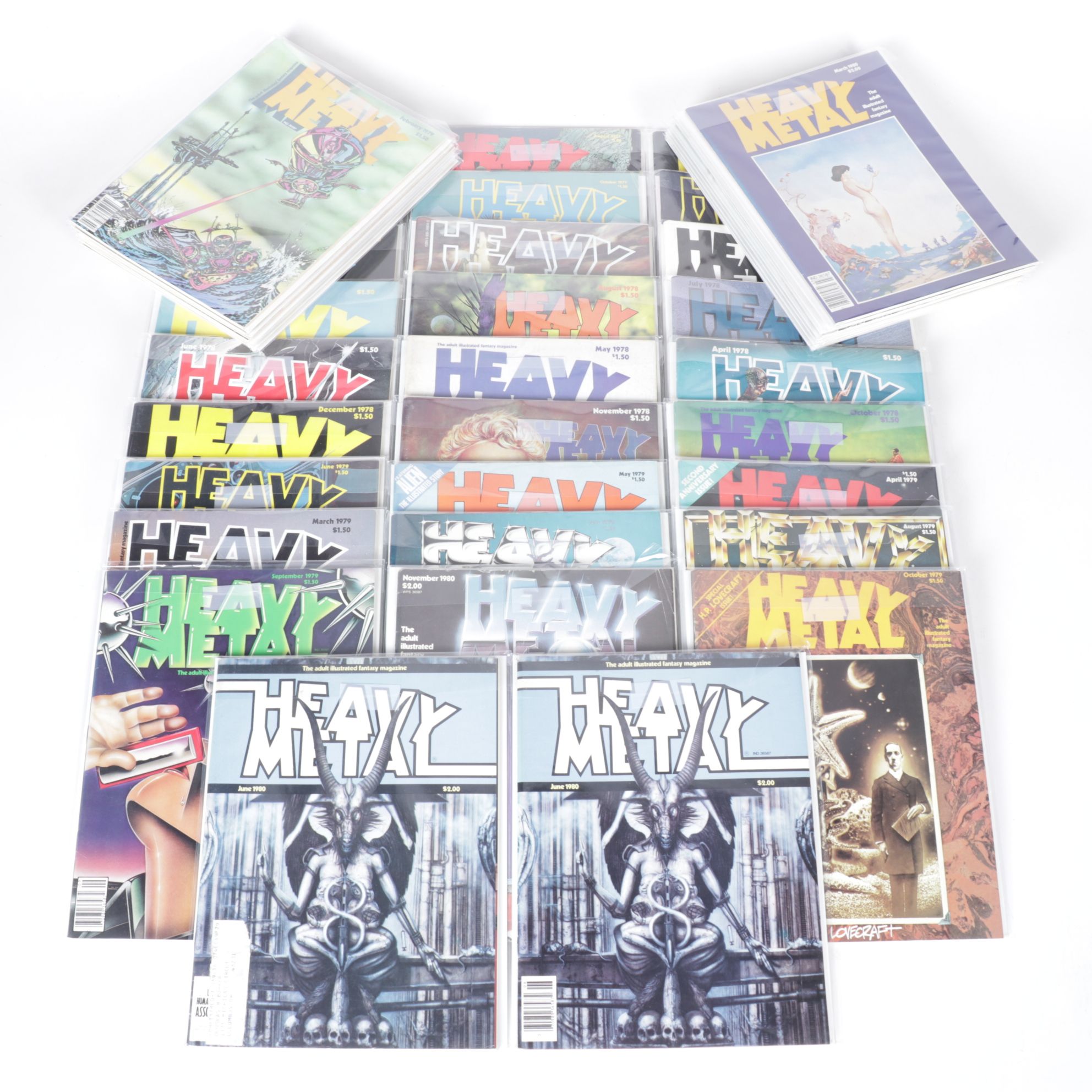 Fantasy Comic Magazine "Heavy Metal" Collection, 1977-1980