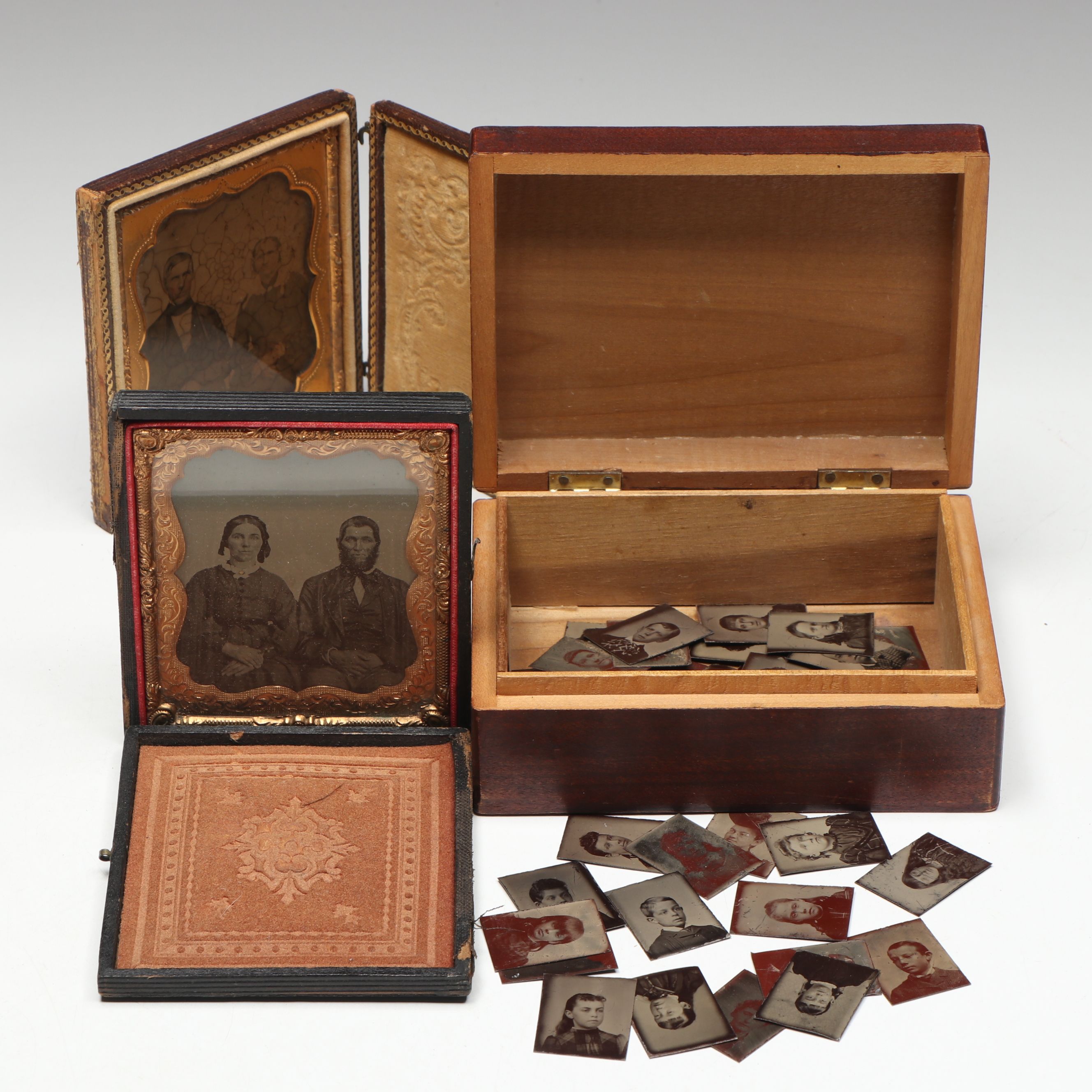 Daguerreotype and Tintype School Photo Headshots with Couple Photos