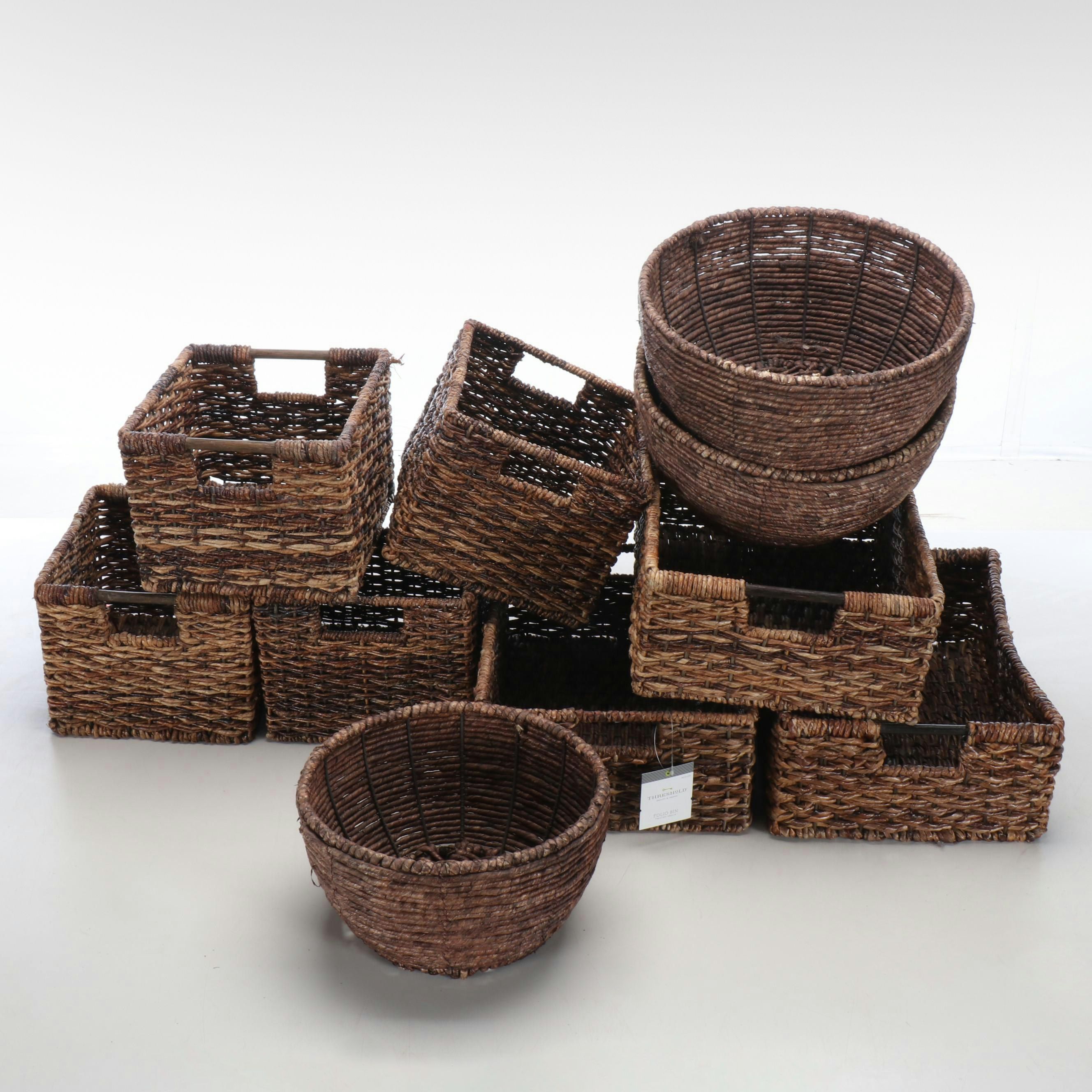 Woven Storage Baskets with P & G Hard Case
