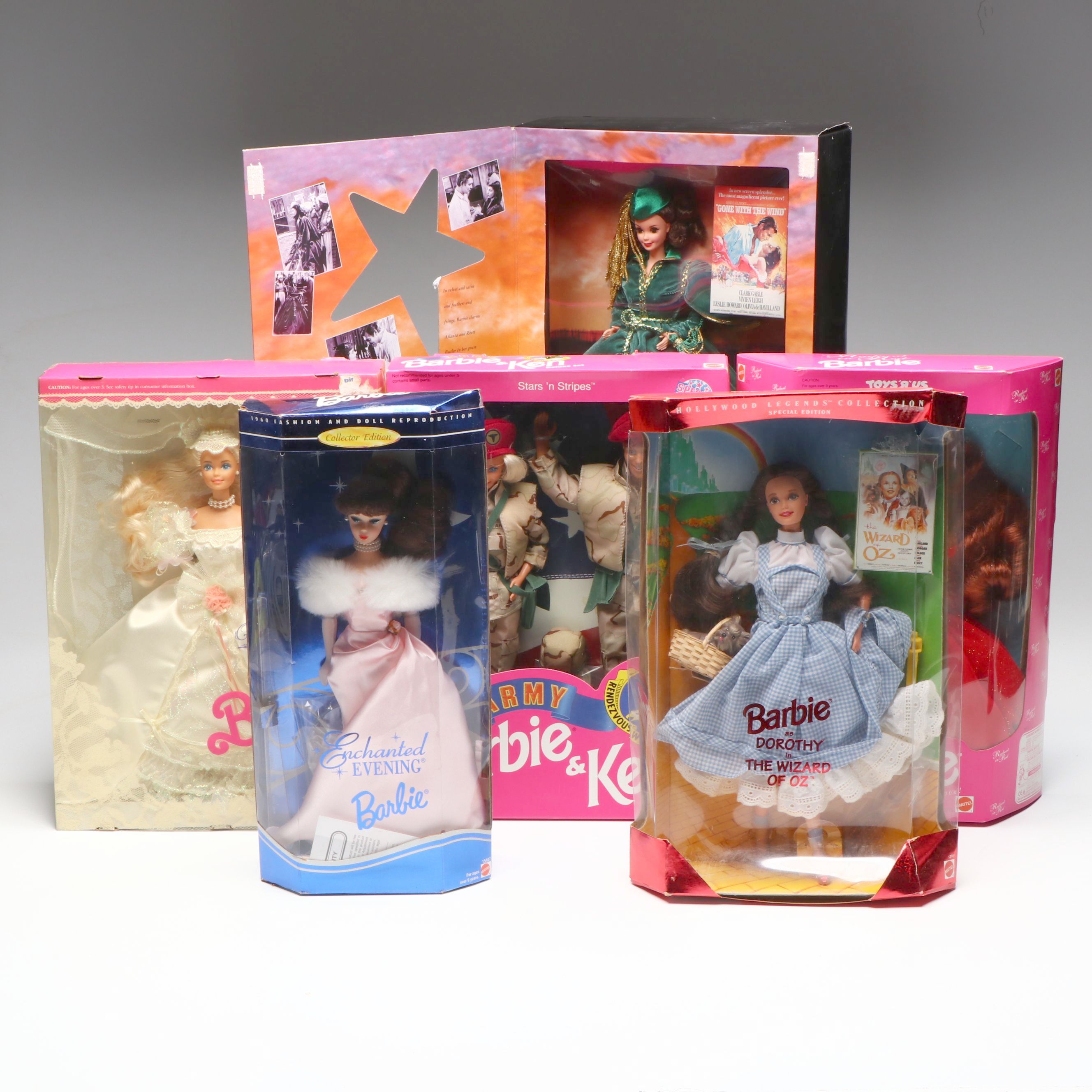 Barbie "Radiant in Red", "Enchanted Evening", and Other Barbie and Ken Dolls