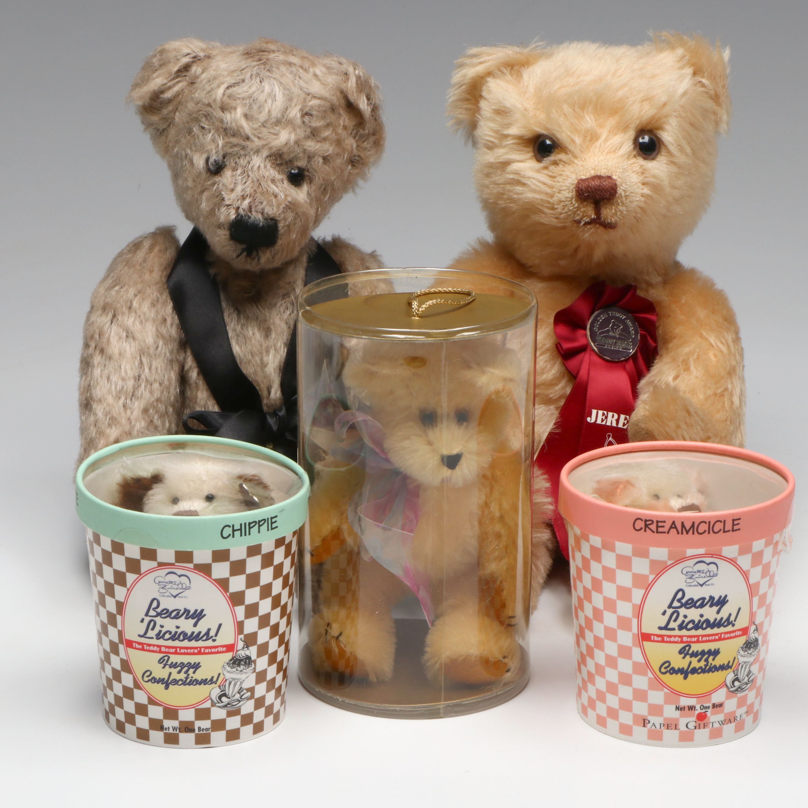 Merrythought "Jeremy" Mohair Bear with Barton's Creek and Other Plush Toys