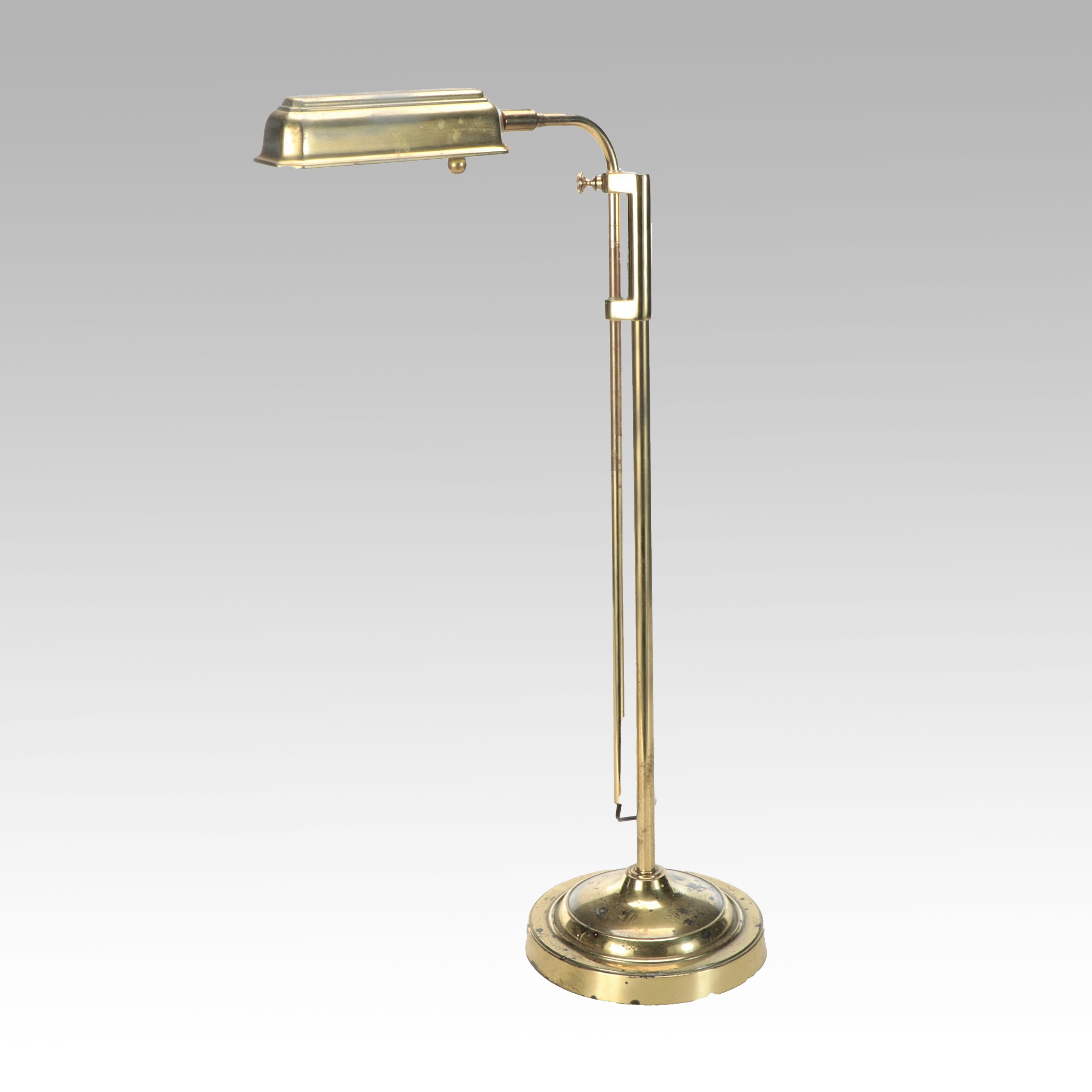 Brass Adjustable Pharmacy Floor Lamp