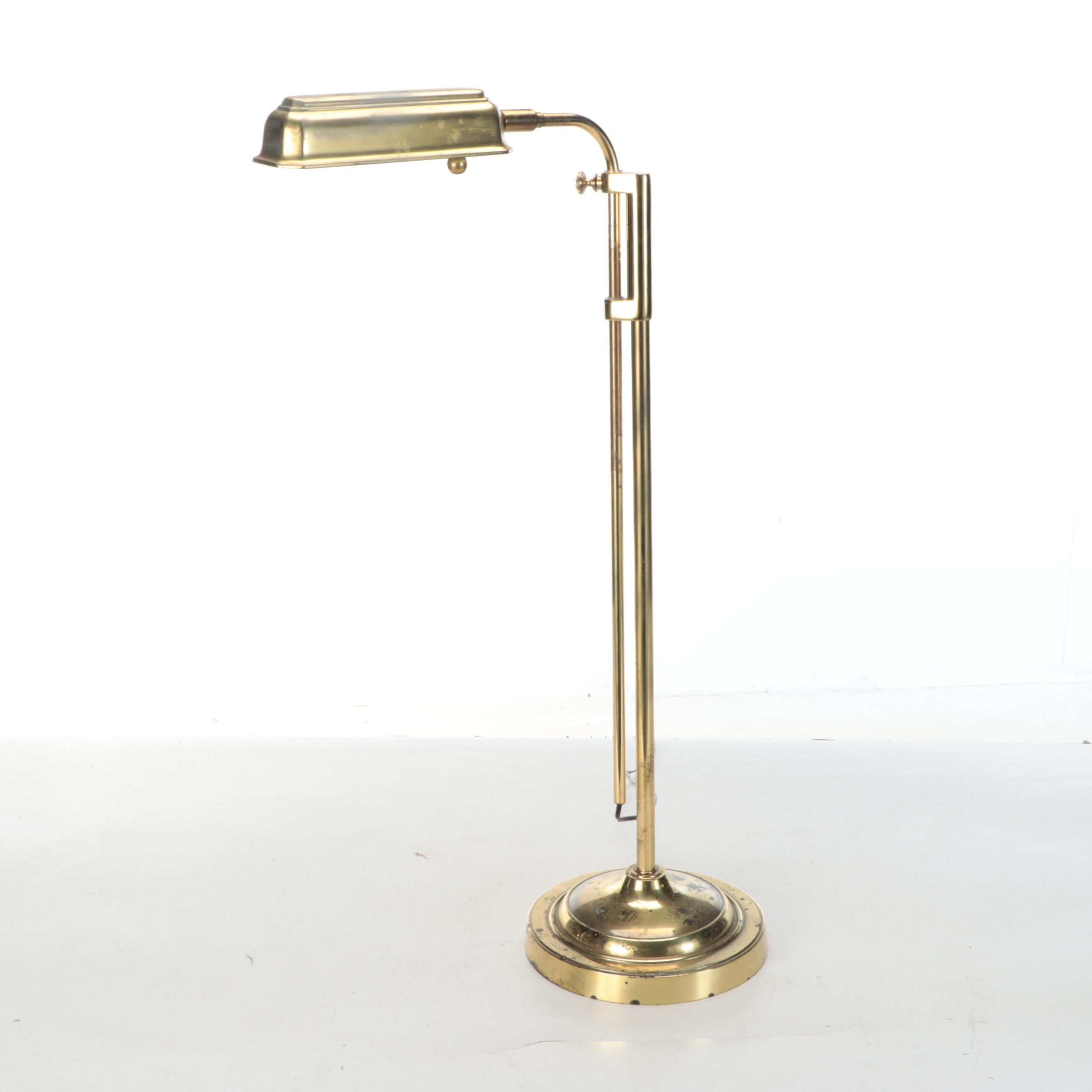 Brass Adjustable Pharmacy Floor Lamp