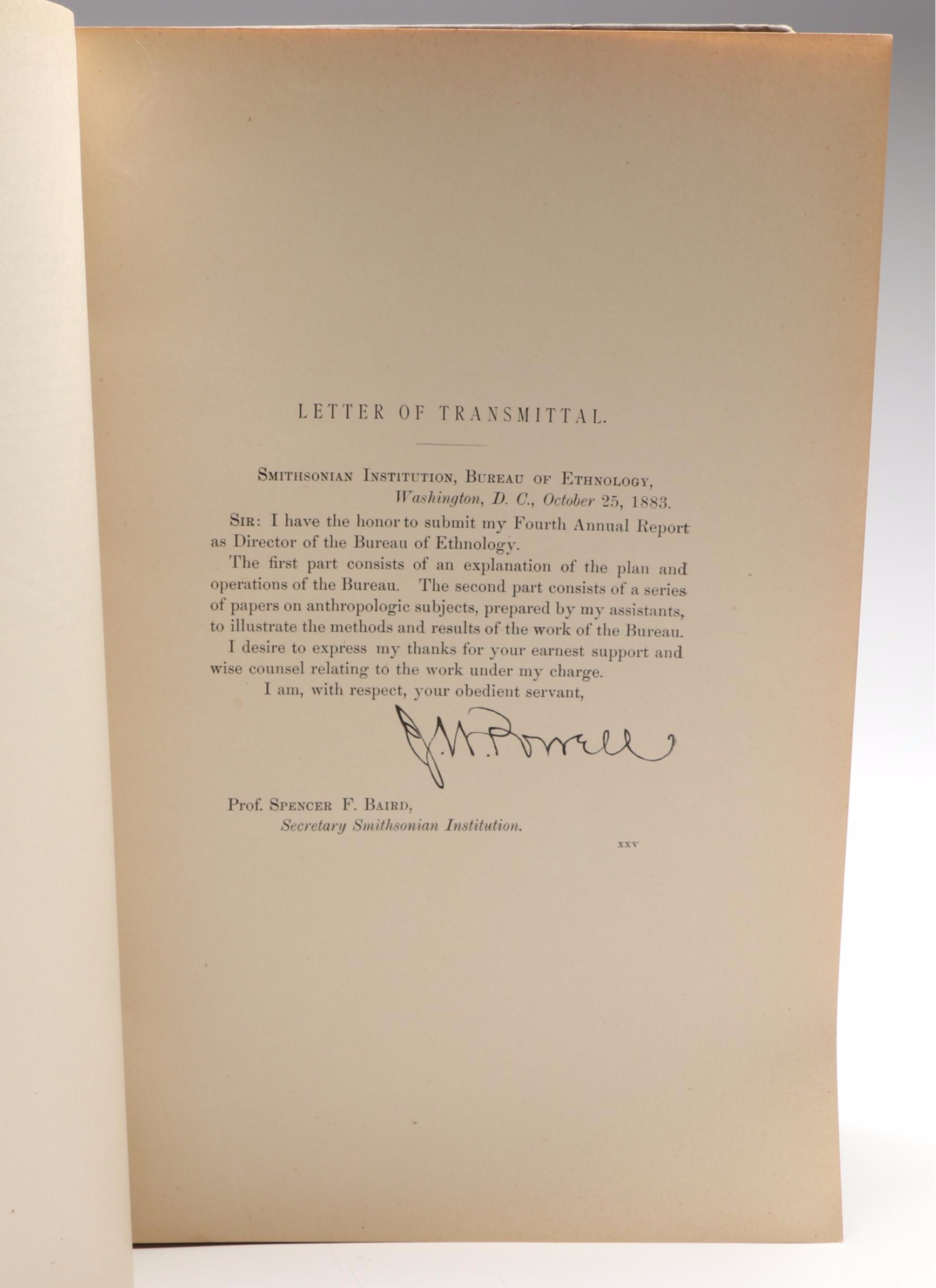 "Fourth Annual Report of the Bureau of Ethnology" by J. W. Powell, 1886