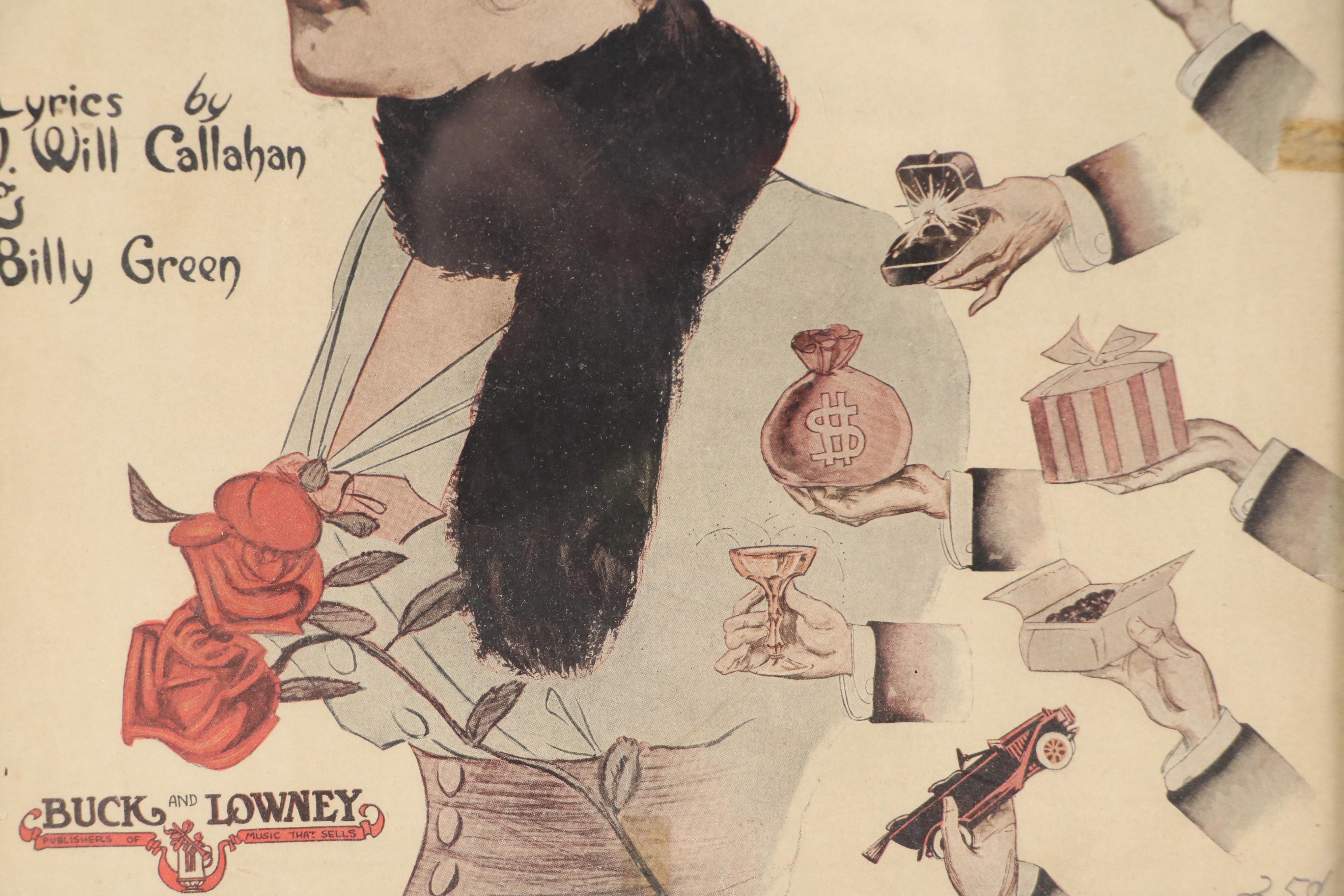 Lithograph and Halftone Sheet Music Cover Prints, Early 20th Century