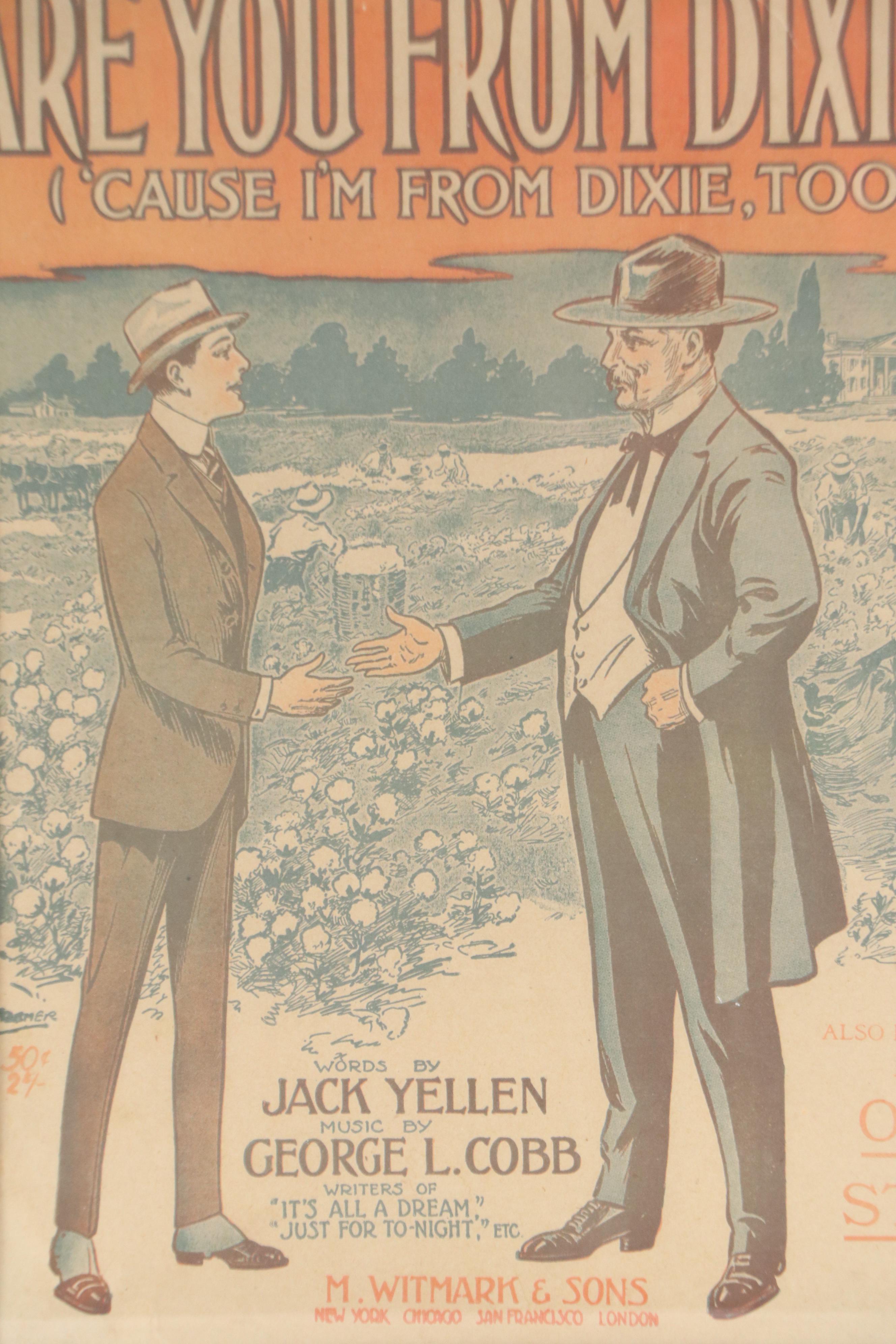 Lithograph and Halftone Sheet Music Cover Prints, Early 20th Century