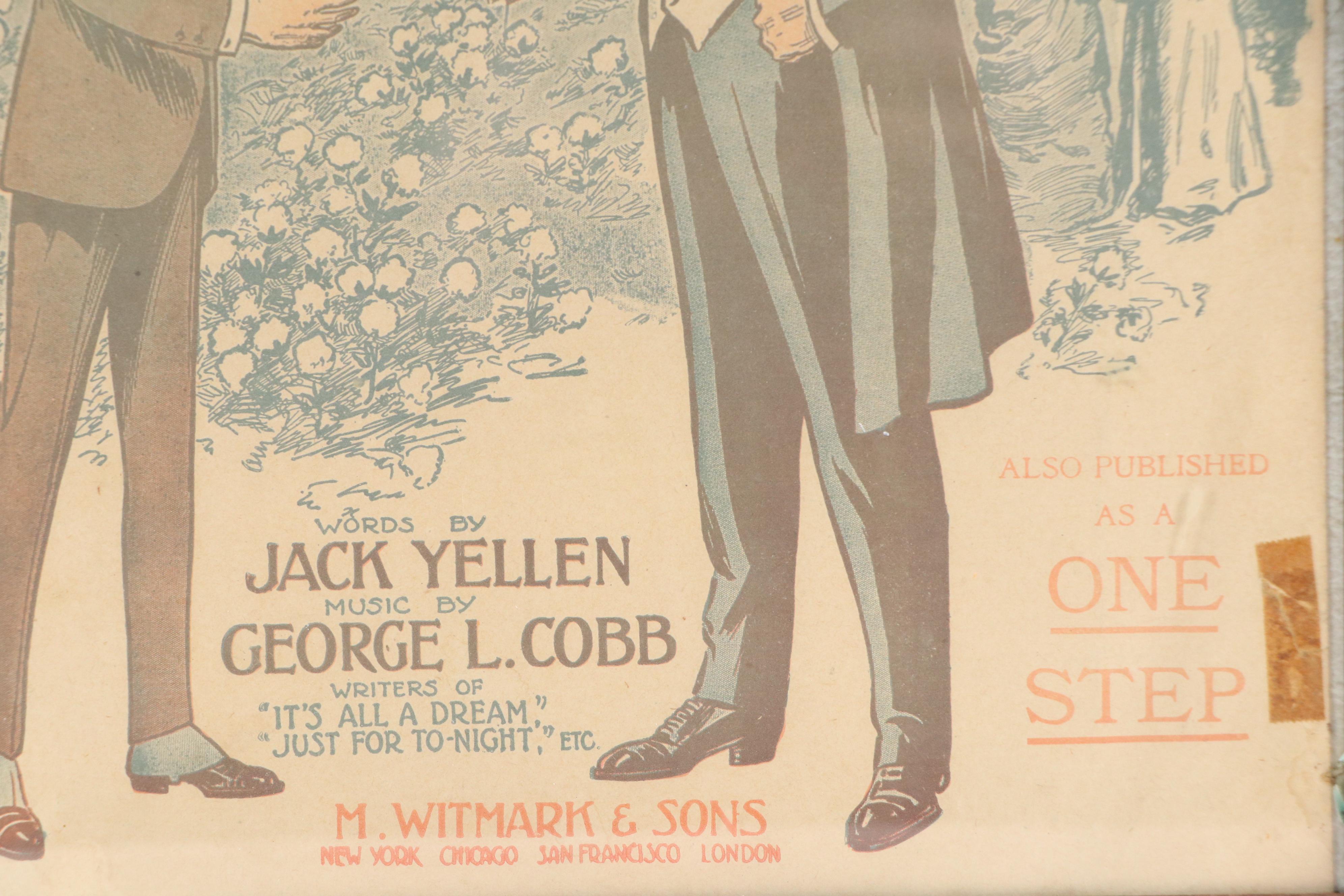 Lithograph and Halftone Sheet Music Cover Prints, Early 20th Century