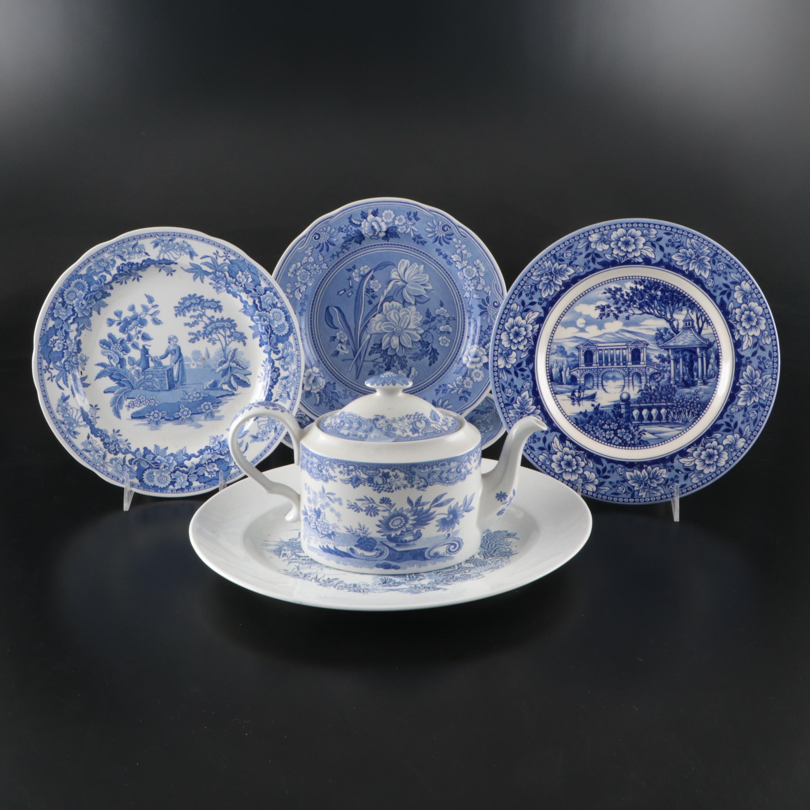 Enoch Wedgwood "Countryside" with Spode Blue Room Collection and Other Tableware