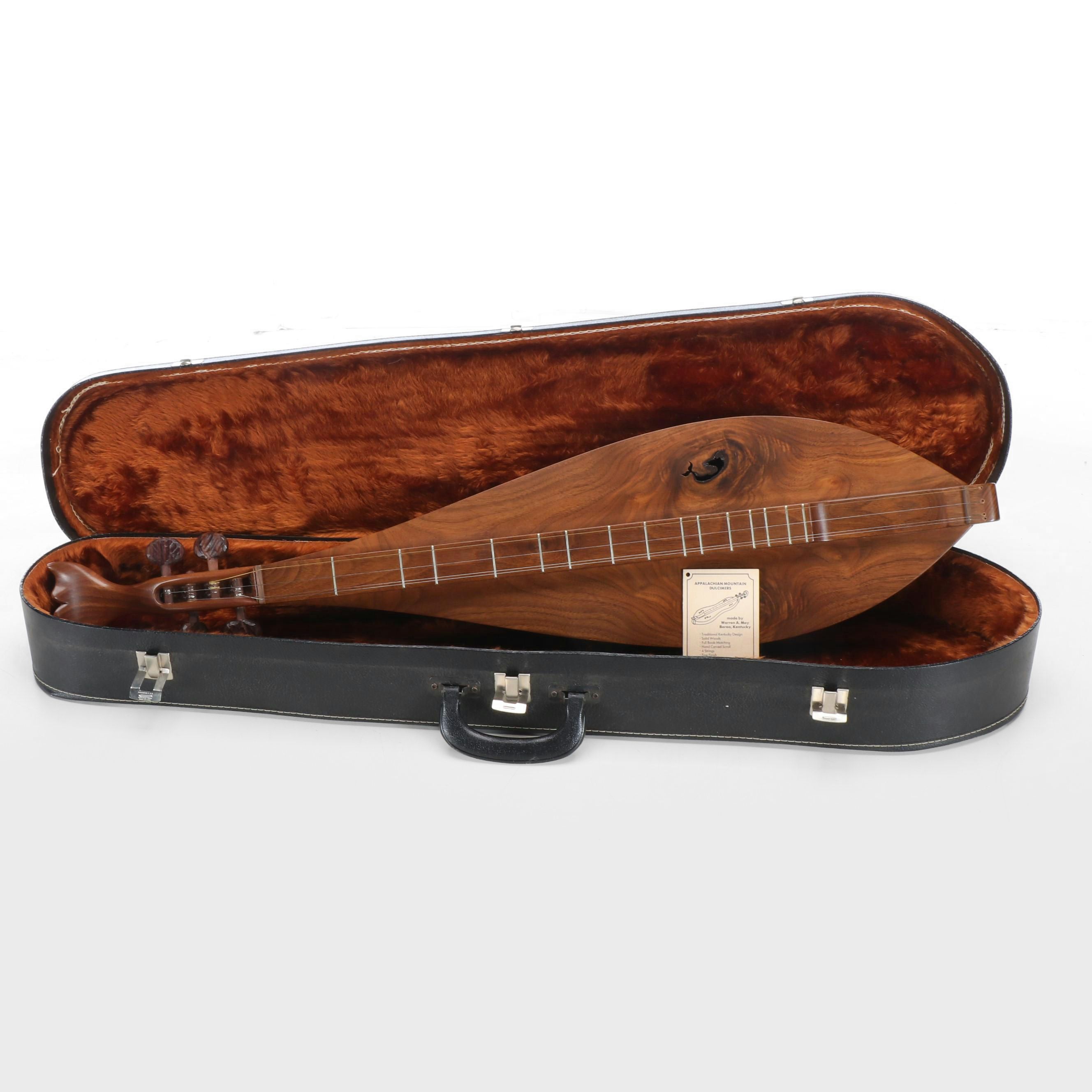 Warren A. May Handcrafted Walnut Appalachian Mountain Dulcimer