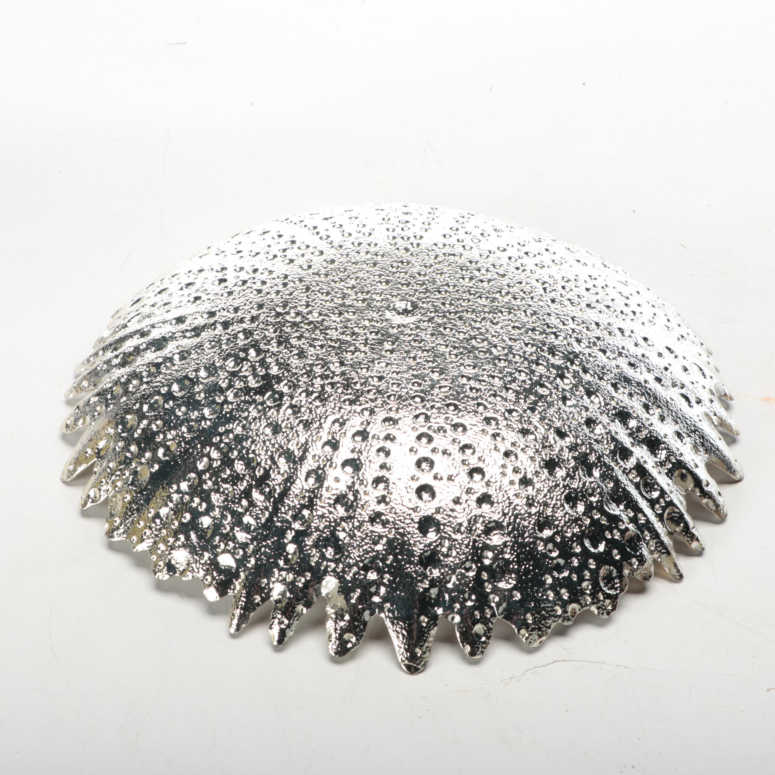 Antiqued Wire Bowl with Green Floral Vase and Other Décor