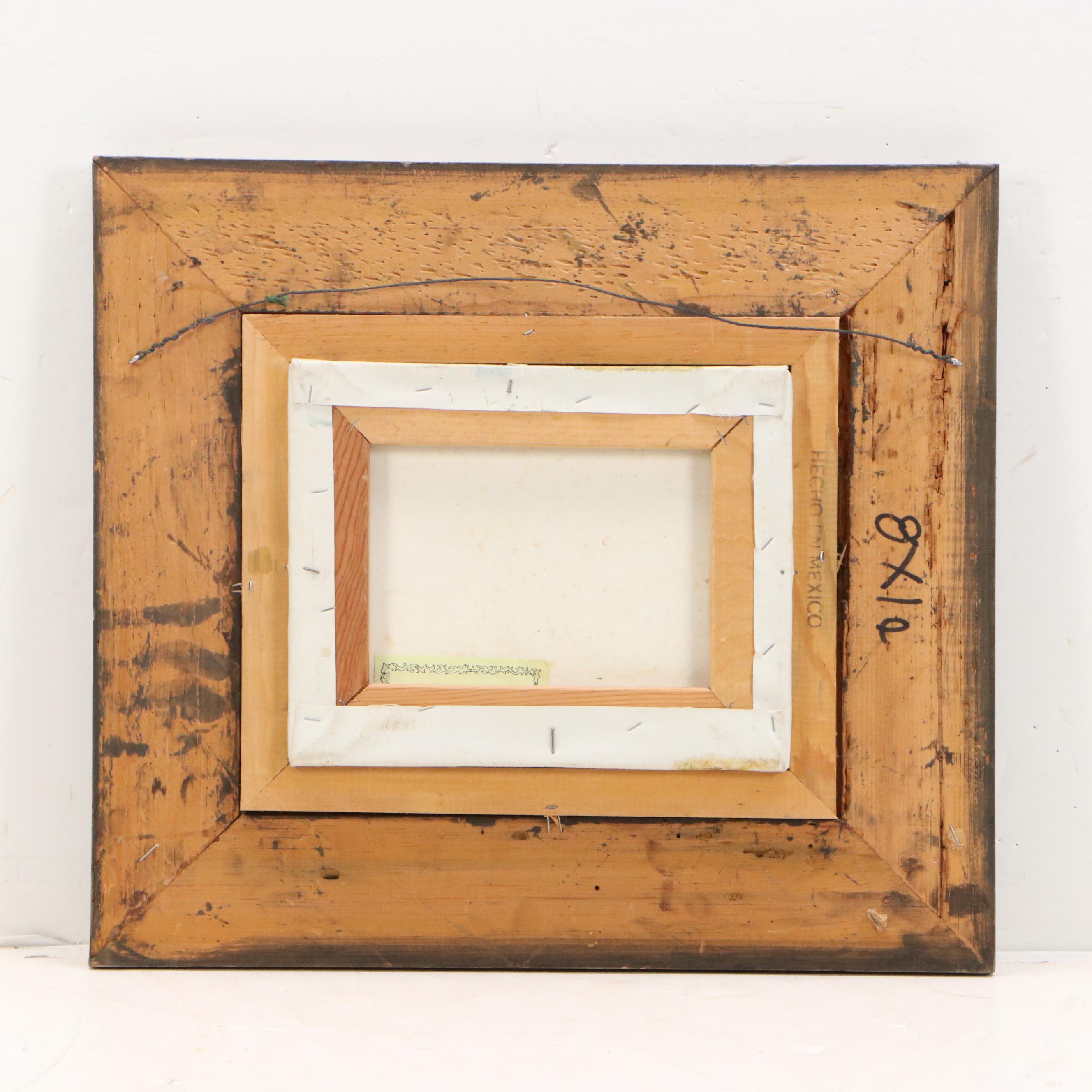 Rural Landscape Oil Painting of Shack, Late 20th Century