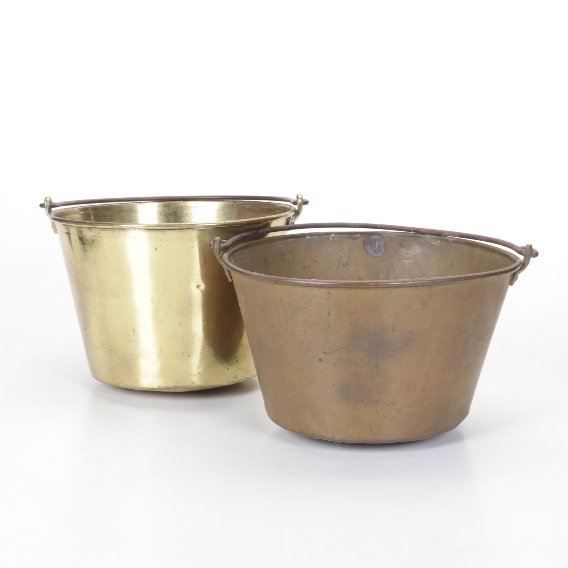 Ansonia Brass Company Fireplace Buckets, Late 19th Century